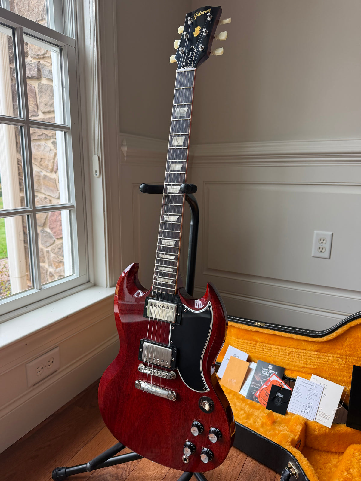 2026 Gibson Custom Shop Les Paul SG ‘61 Reissue VOS Stop Tail - Cherry Red