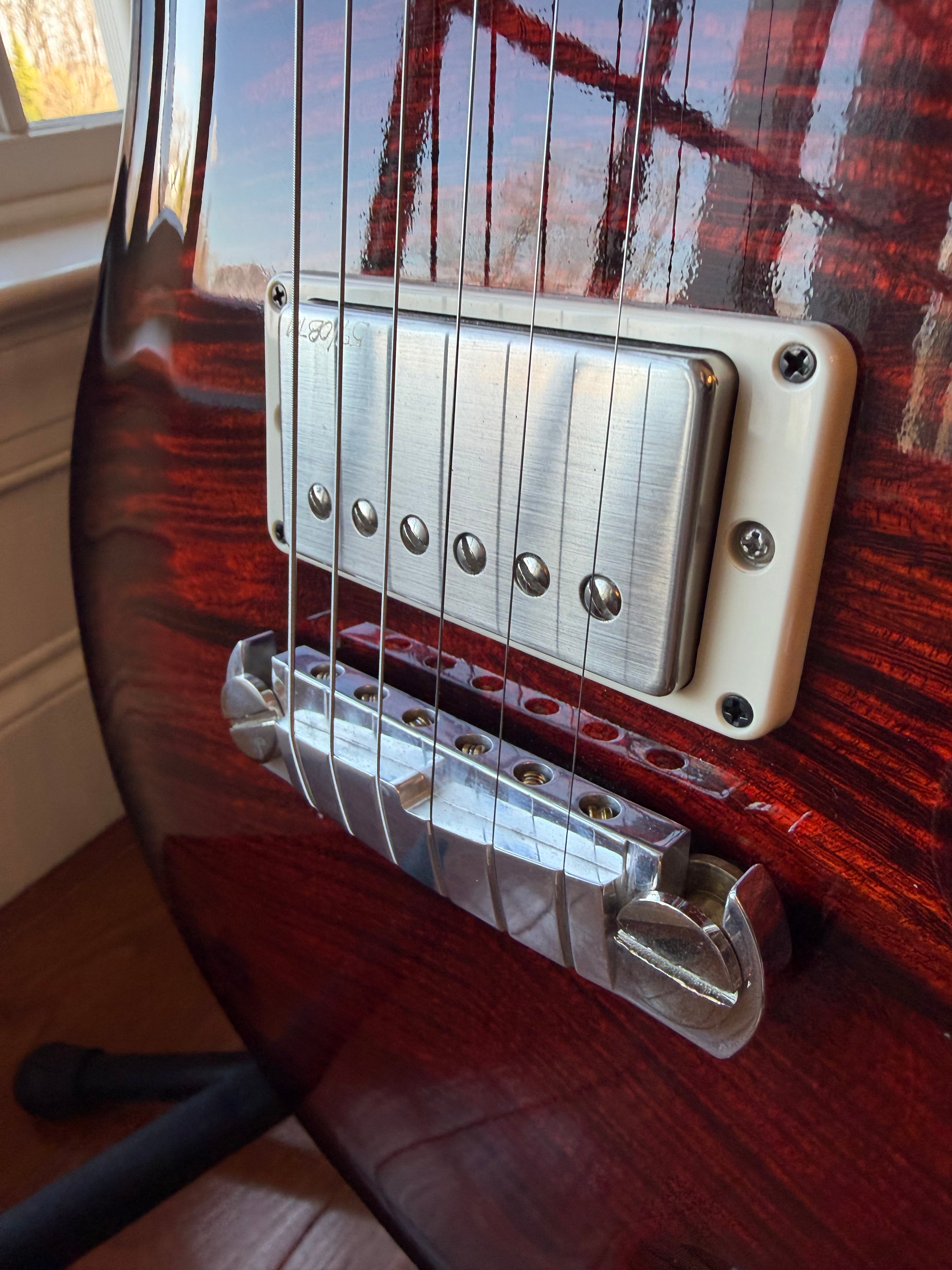 2010 PRS MC-58 McCarty Flame Maple Artist Top - Fire Red Burst