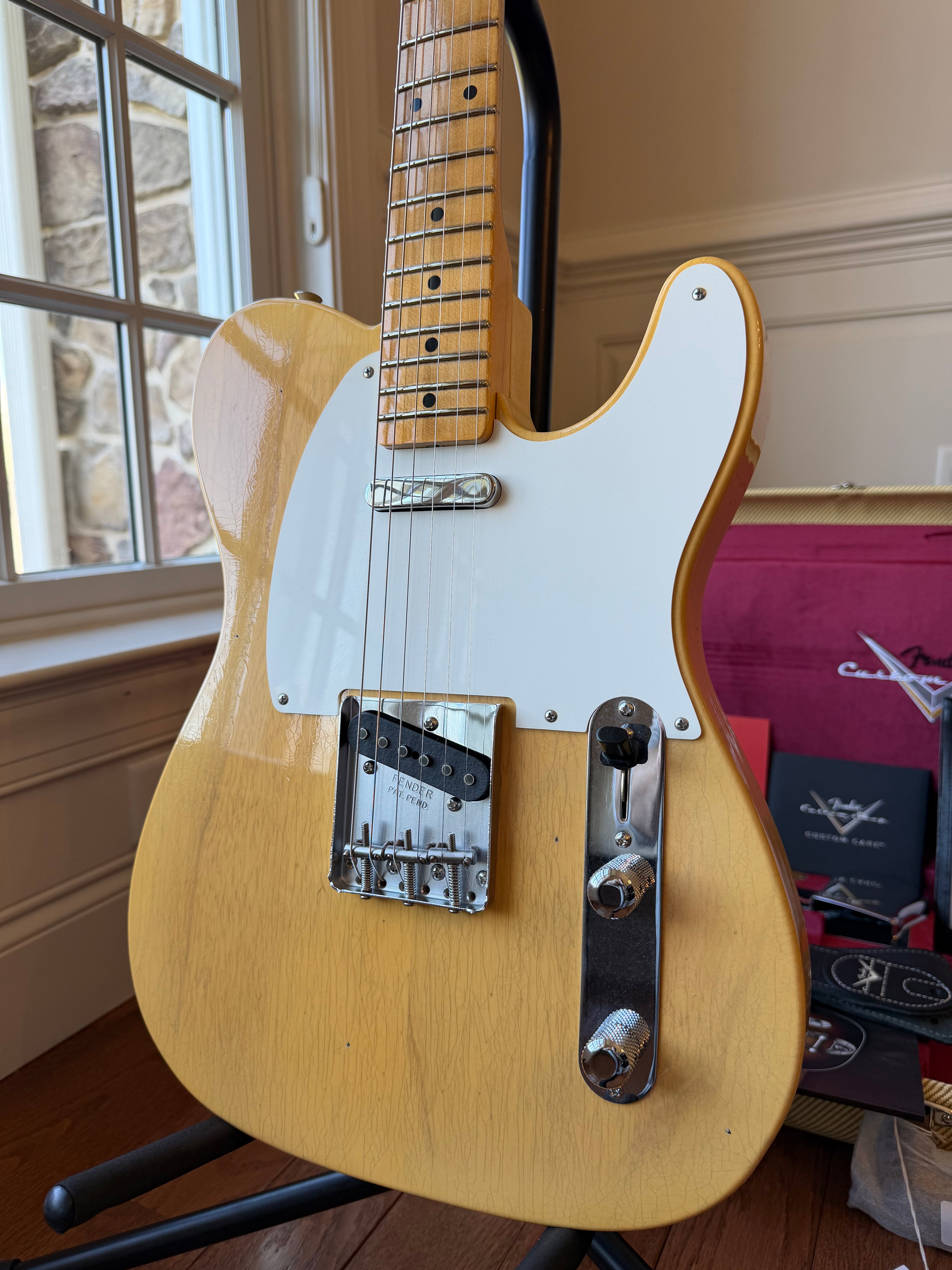 2025 Fender Custom Shop ‘55 Telecaster B5 Journeyman - Aged Natural Blonde