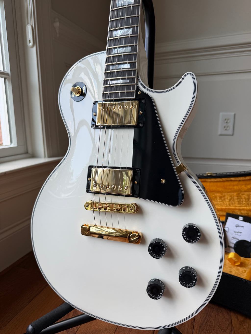 2026 Gibson Custom Shop Les Paul Custom Ebony Fretboard - Alpine White
