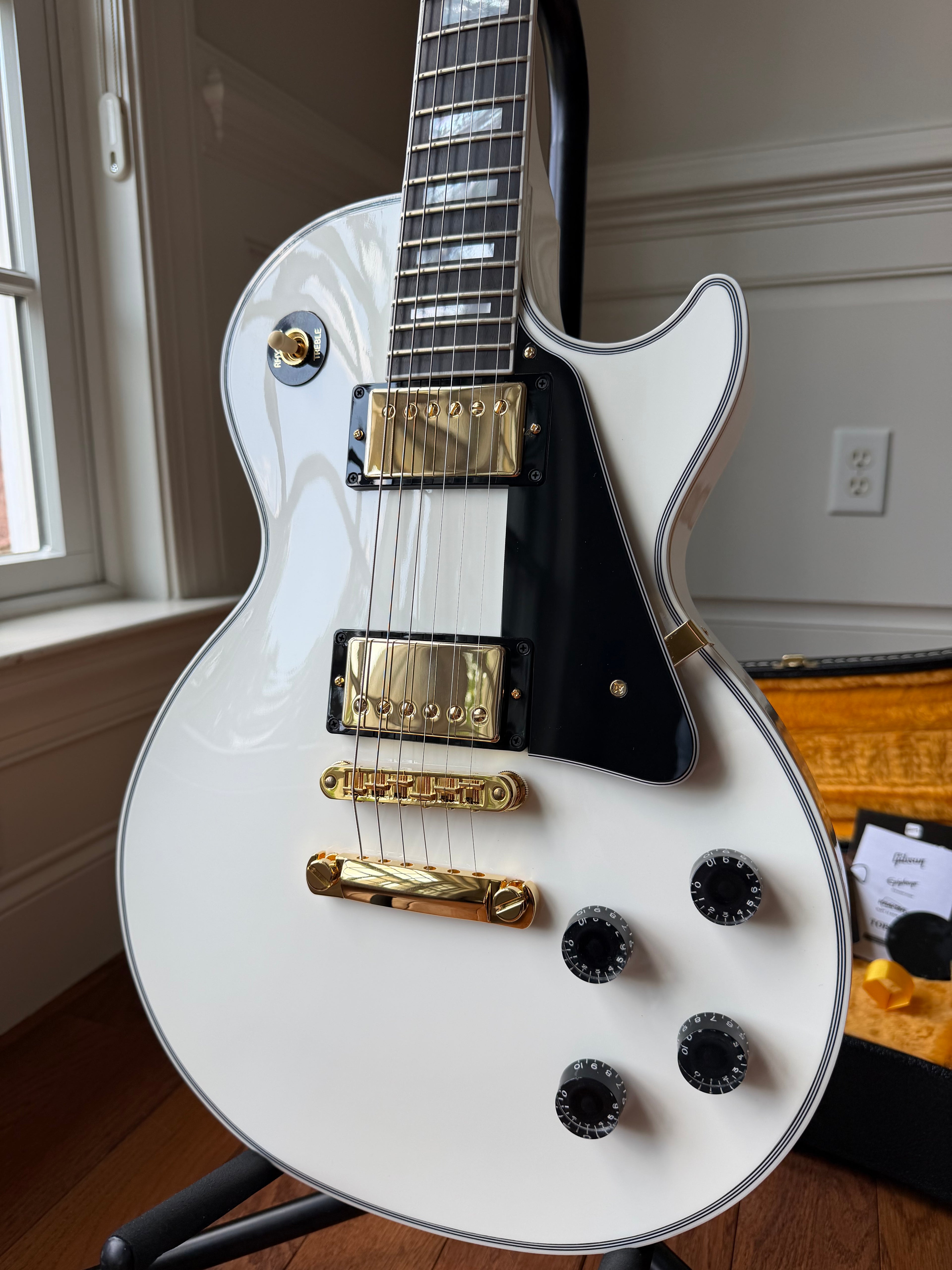 2026 Gibson Custom Shop Les Paul Custom Ebony Fretboard - Alpine White