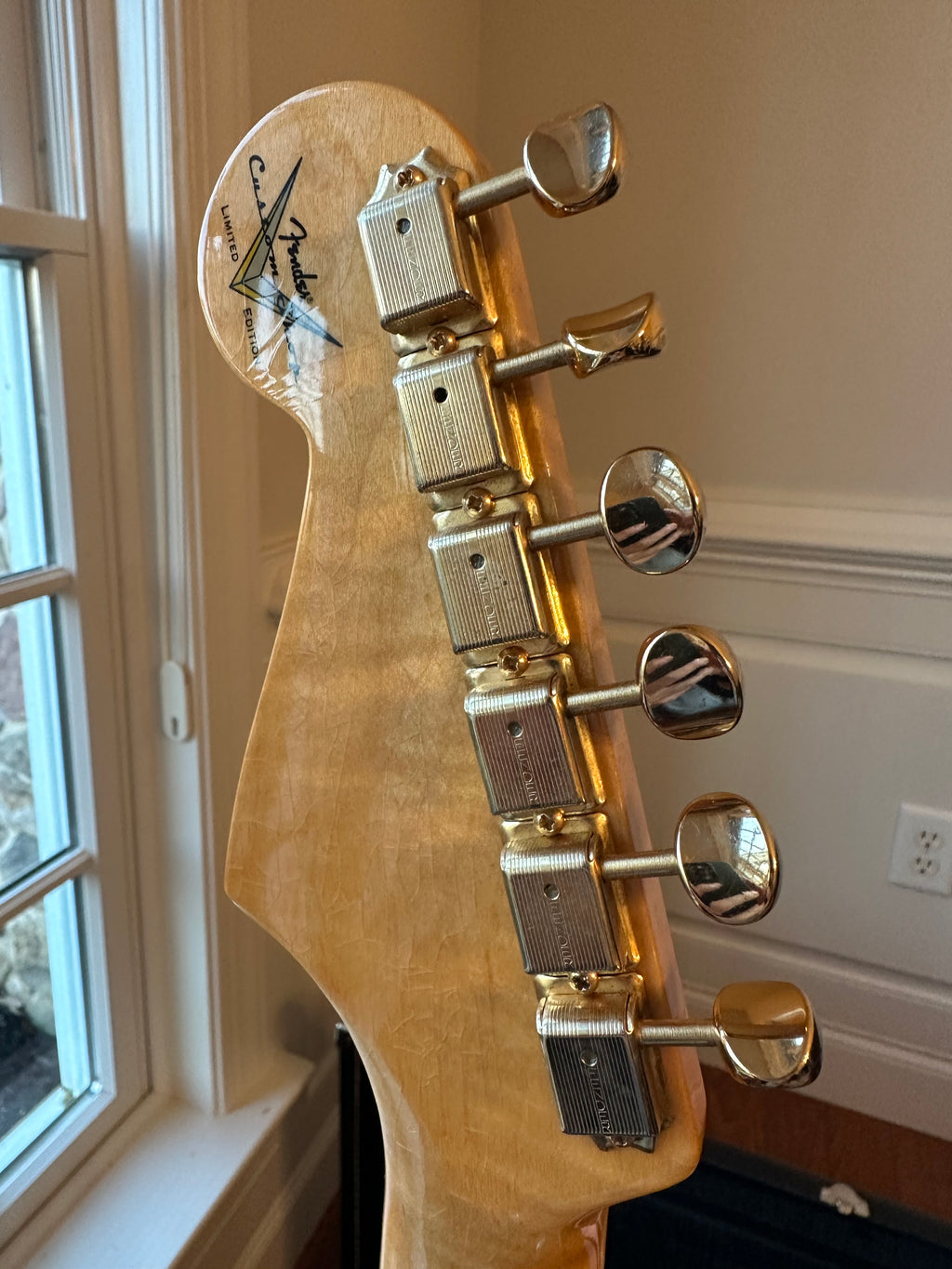 2023 Fender Custom Shop '65 Stratocaster LTD Gold Hardware Neck Binding - Teal Green Metallic - Image 9