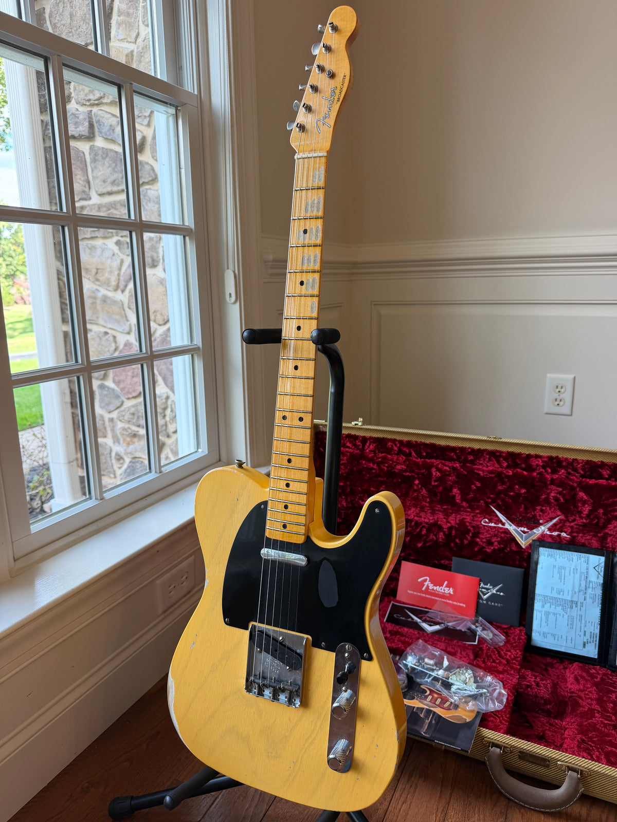 2021 Fender Custom Shop ‘51 70th Anniversary Broadcaster Telecaster Relic - Nocaster Blonde
