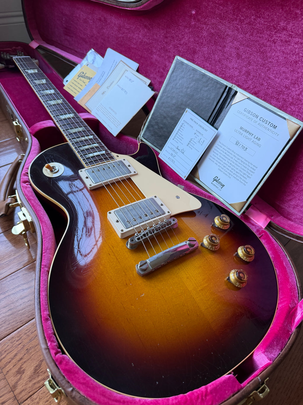 2022 Gibson Custom Shop ‘58 Reissue R8 Les Paul Murphy Lab Ultra Light Aged - Bourbon Burst