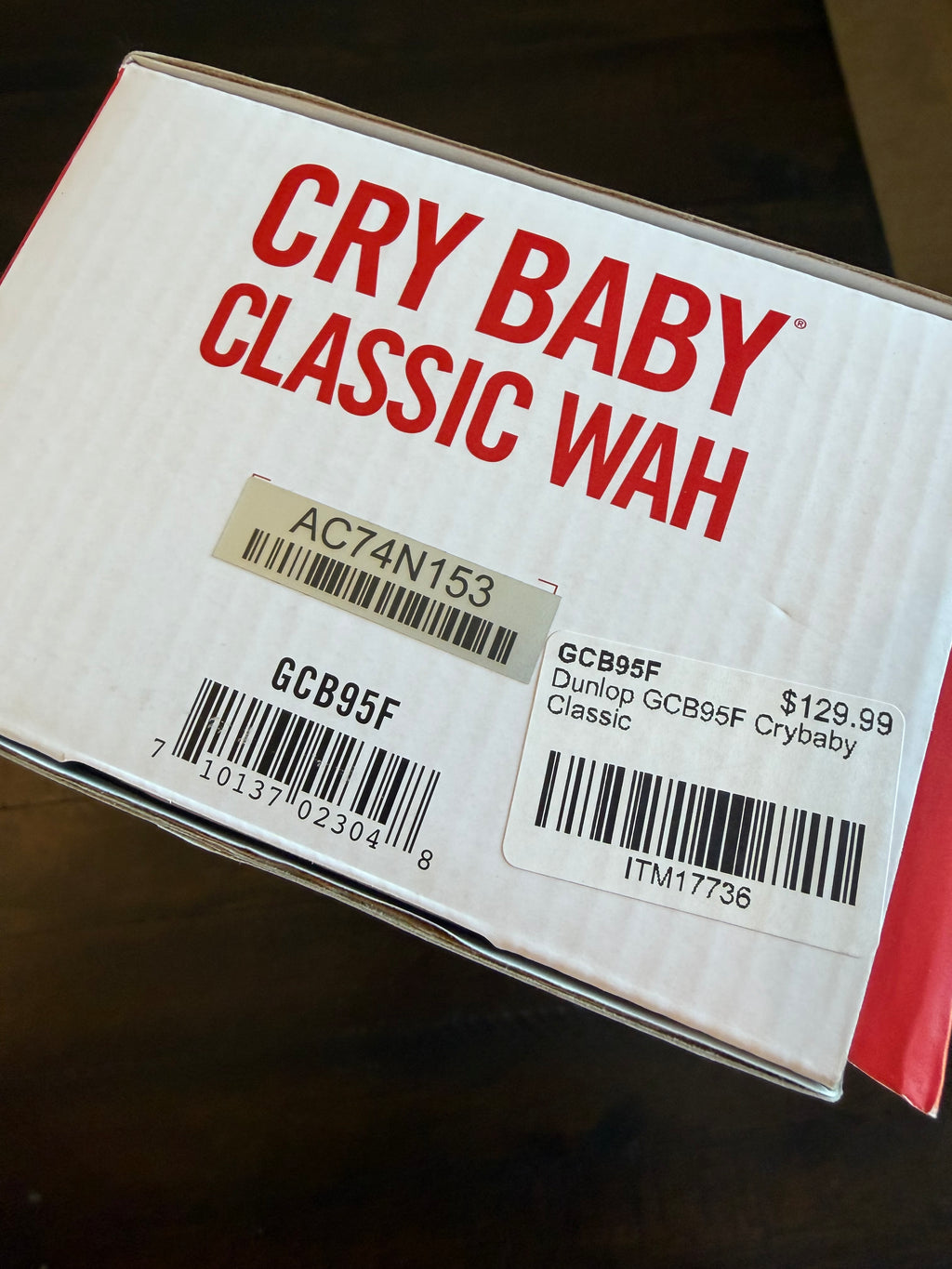 Dunlop GCB95F Cry Baby Classic Wah