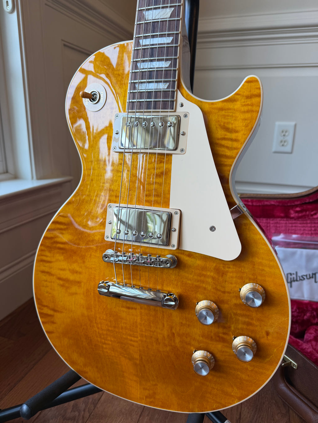2026 Gibson Les Paul Standard 60s Figured Top - Honey Amber
