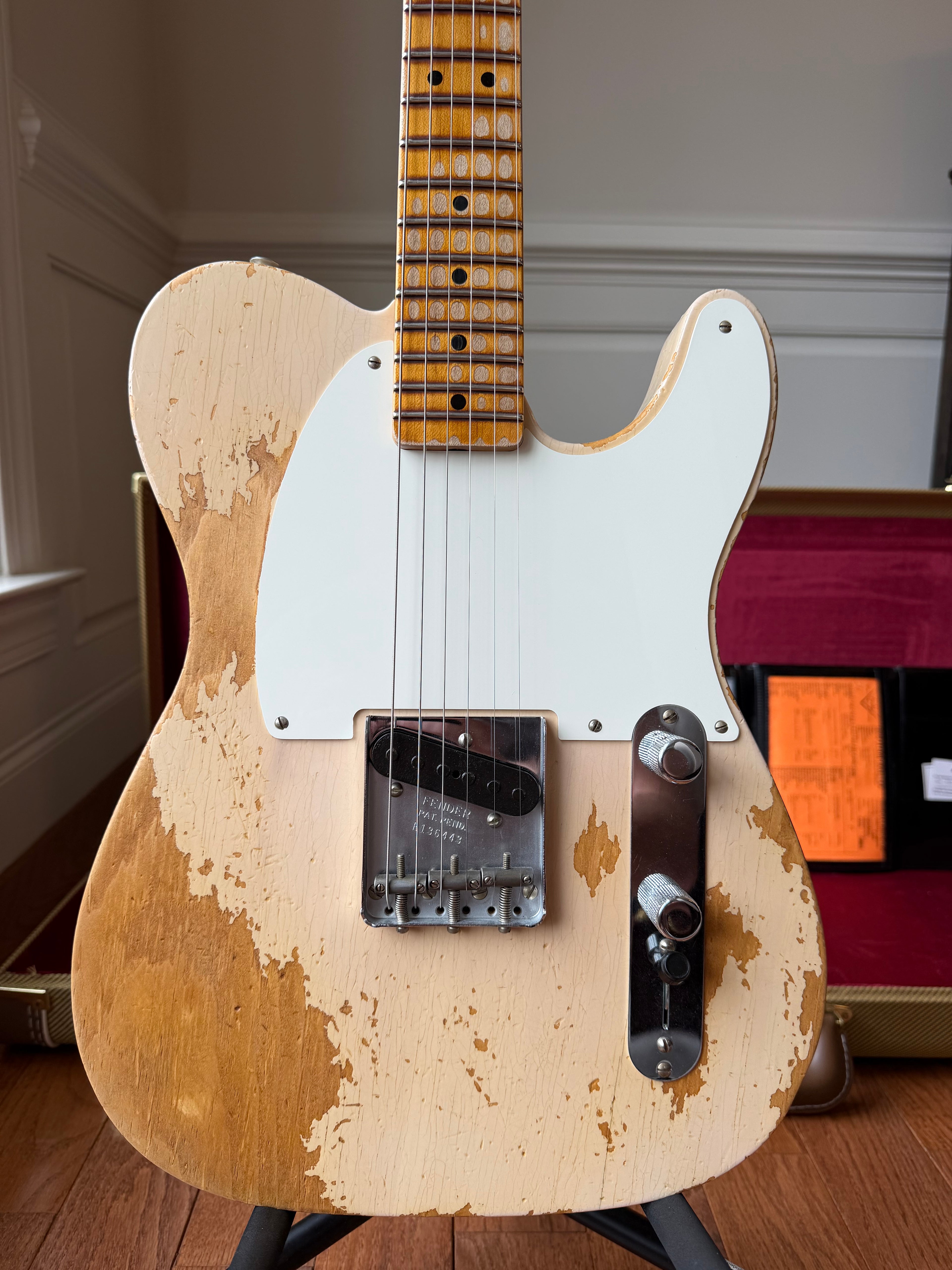 2024 Fender Custom Shop Esquire Telecaster 50s Limited Edition Super Heavy Relic - Aged White Blonde