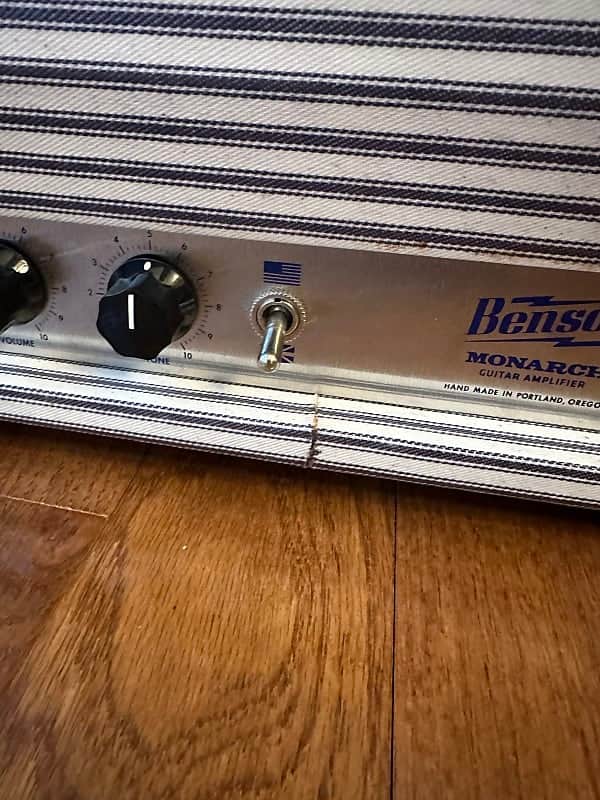 Benson Monarch Head - Oxblood Blue and White Pinstripes - Image 5