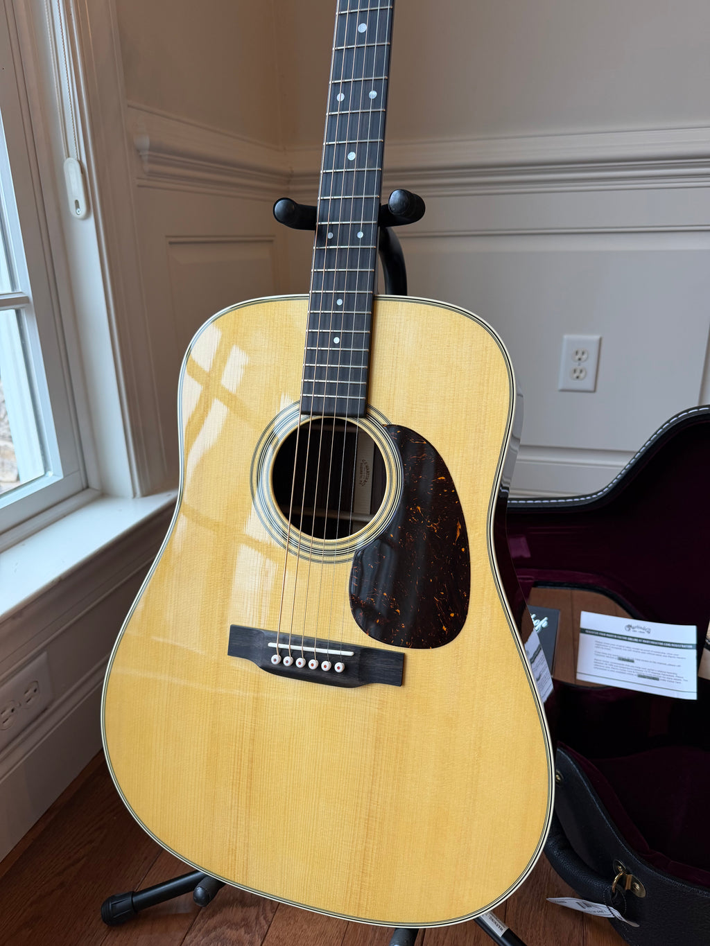 2023 Martin Custom Shop D-28 Adirondack Spruce Top - Natural - Image 2