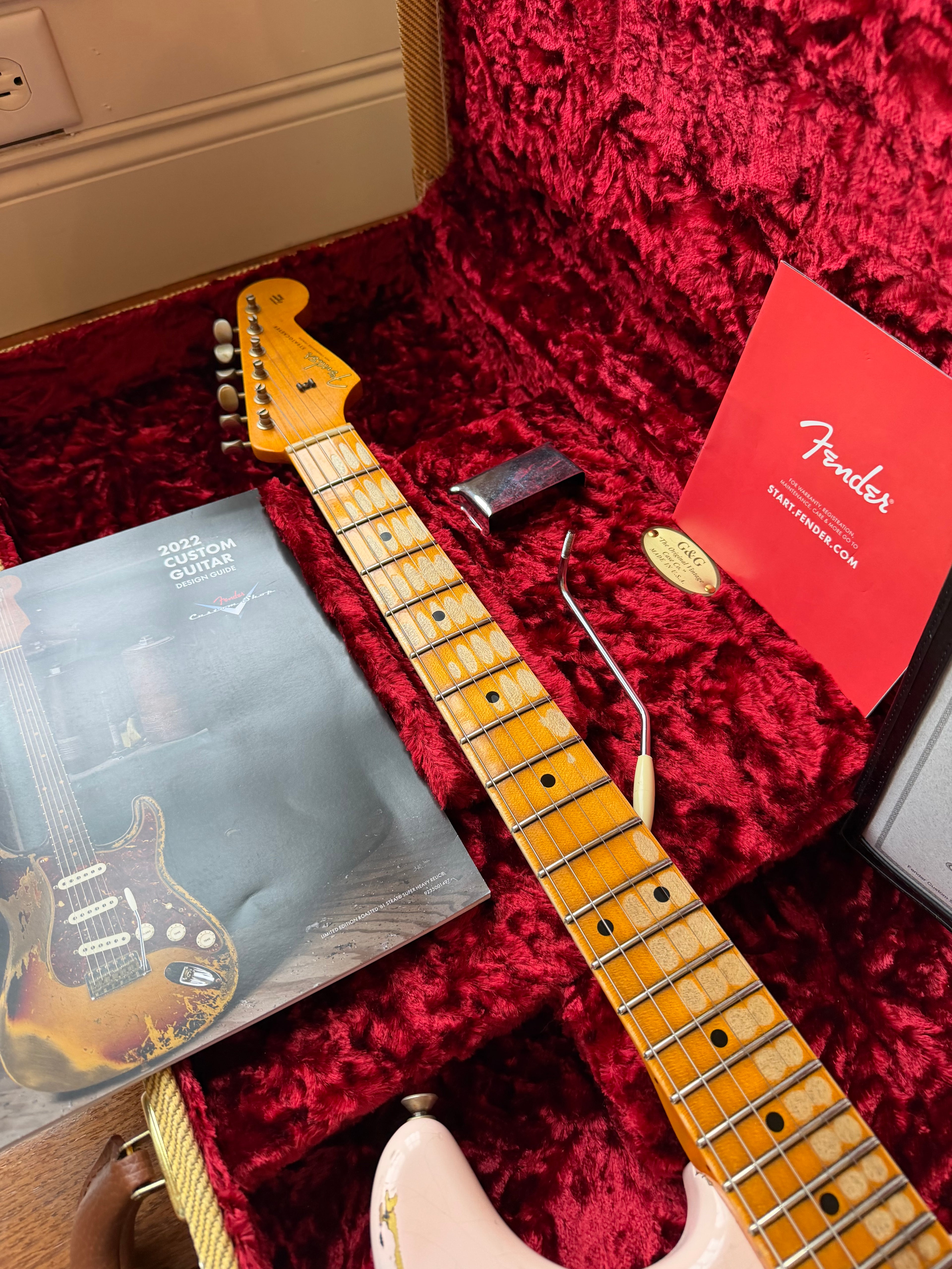 2022 Fender Custom Shop '56 Stratocaster Heavy Relic - Shell Pink Over 2 Color Sunburst - Image 21