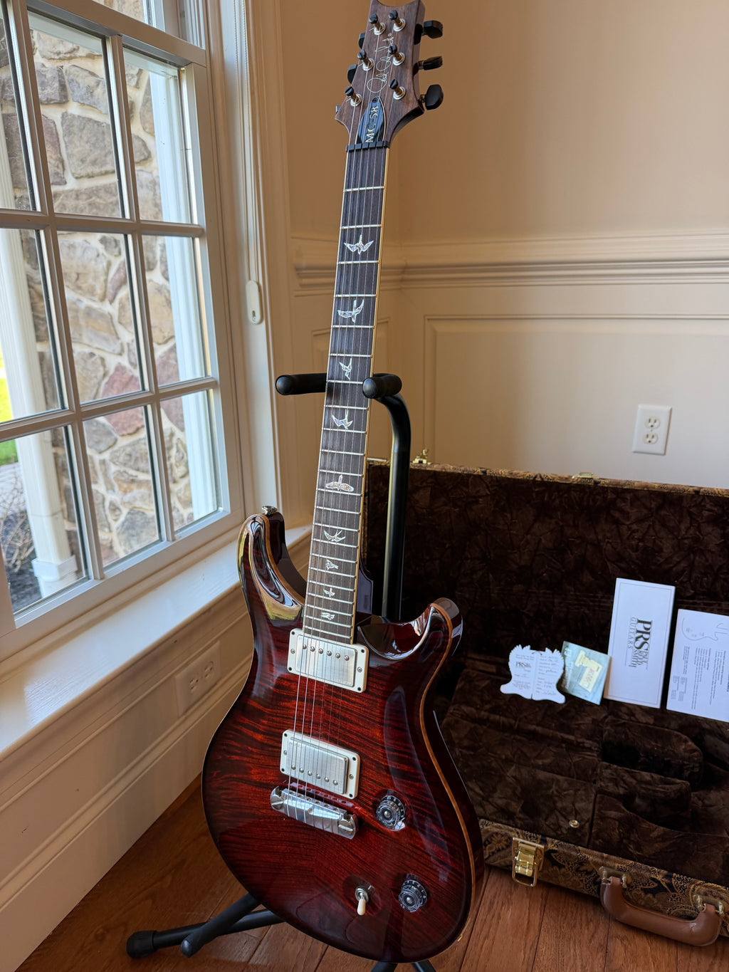 2010 PRS MC-58 McCarty Flame Maple Artist Top - Fire Red Burst