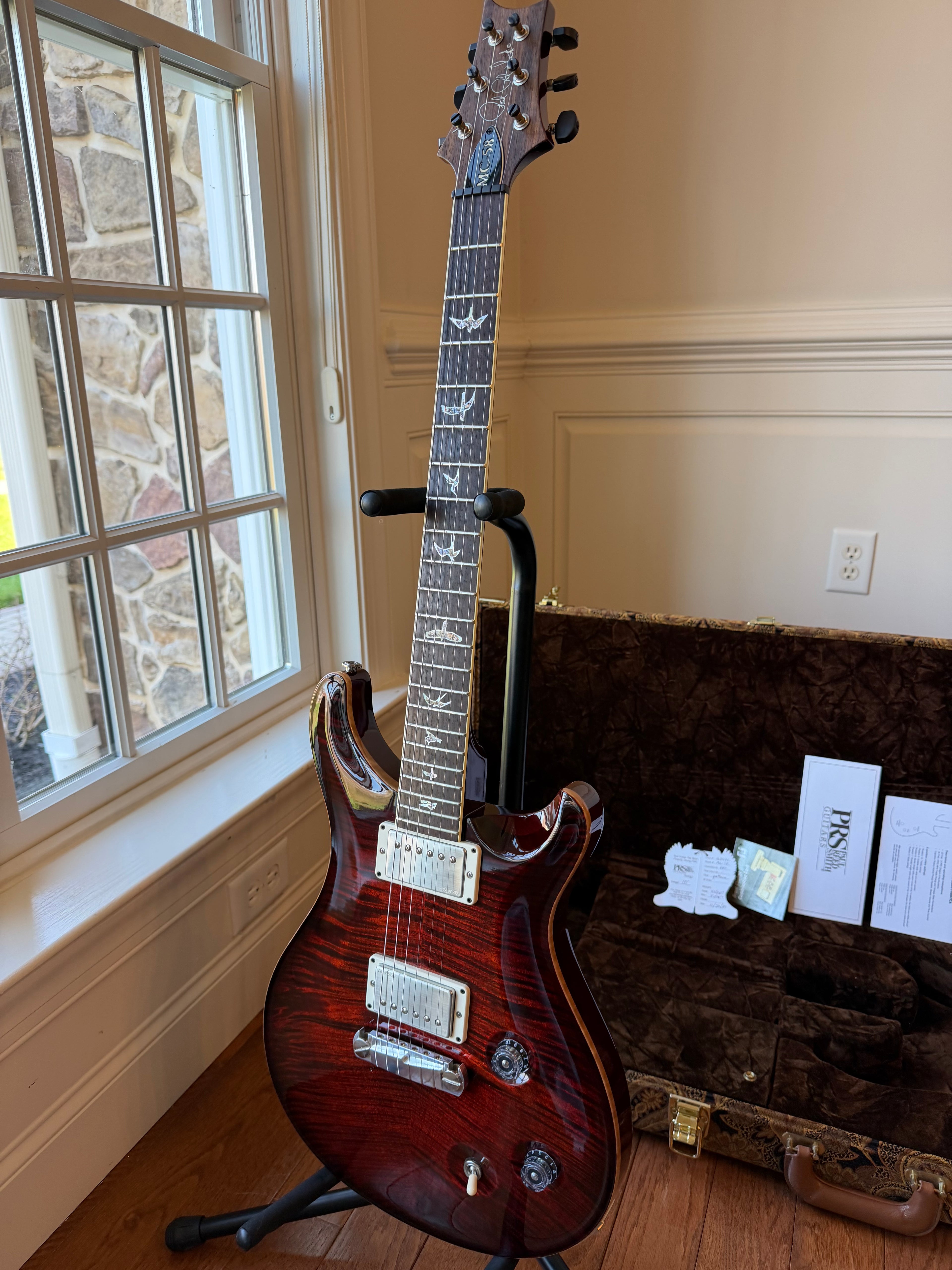 2010 PRS MC-58 McCarty Flame Maple Artist Top - Fire Red Burst