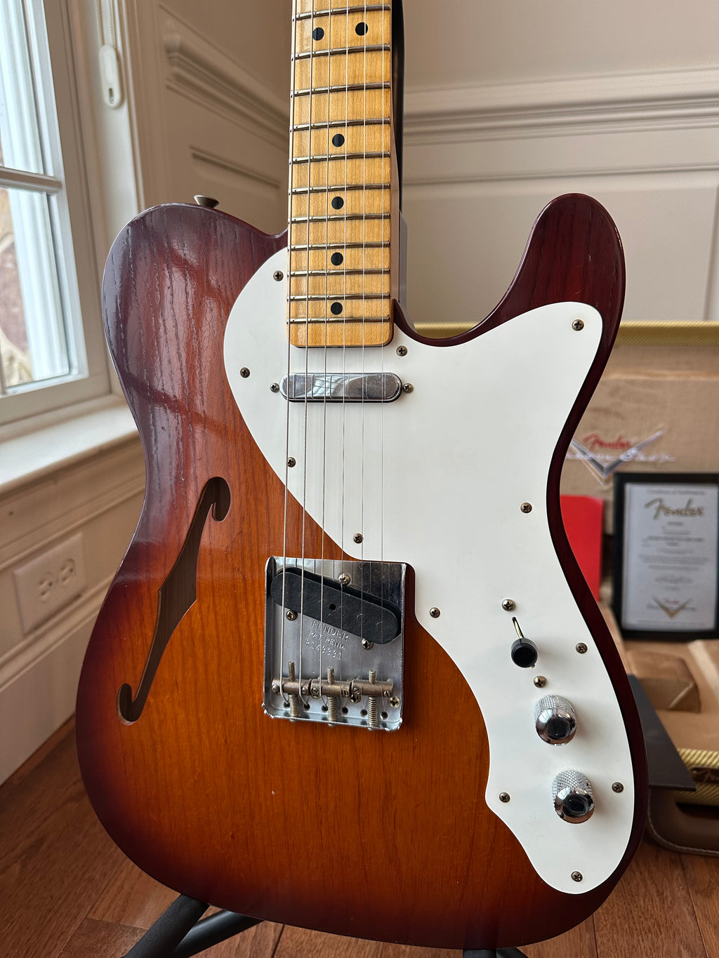 2025 Fender Custom Shop Telecaster Thinline W25 50s Journeyman - Aged Violin Burst - Image 2