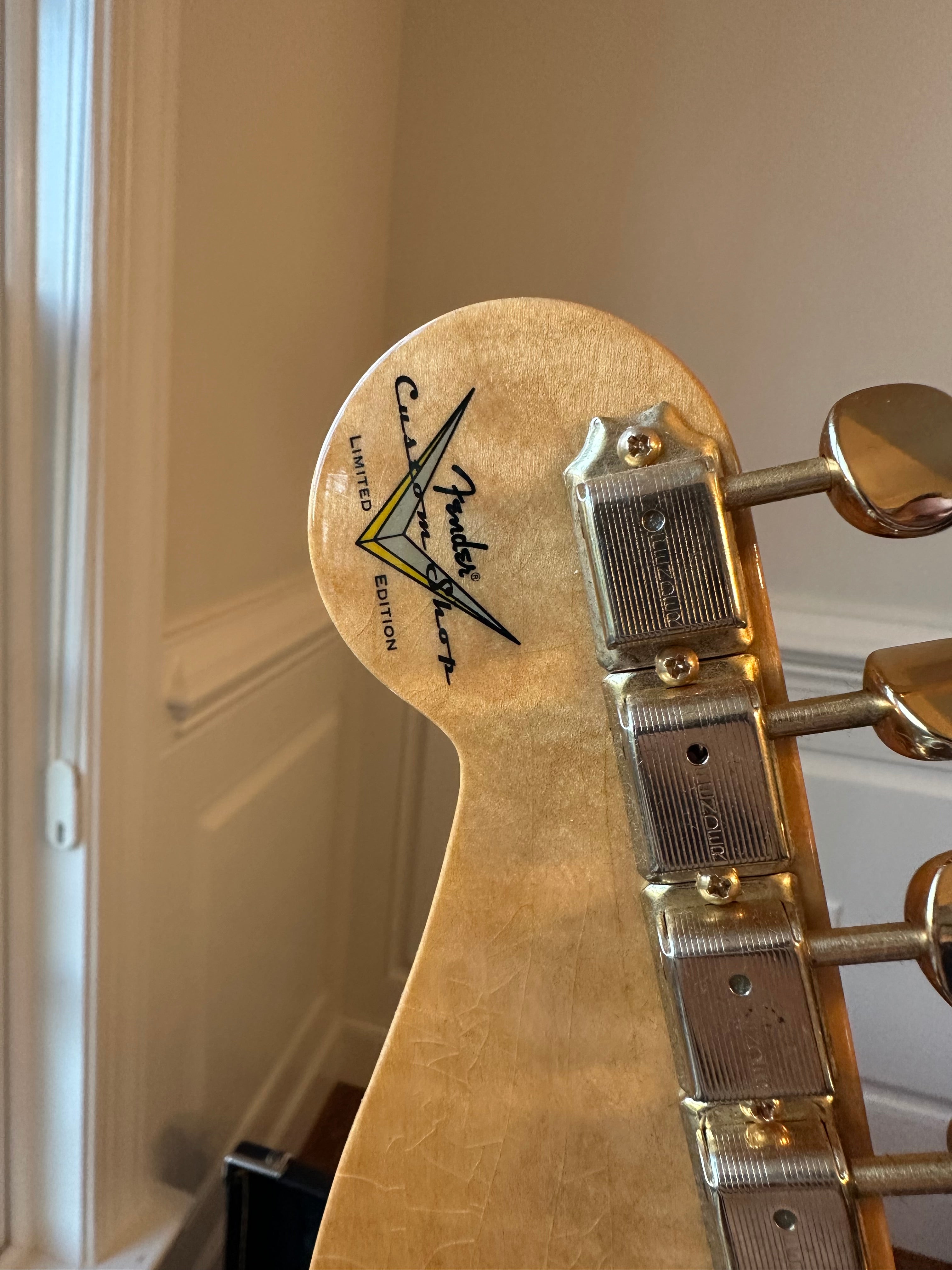 2023 Fender Custom Shop '65 Stratocaster LTD Gold Hardware Neck Binding - Teal Green Metallic - Image 10