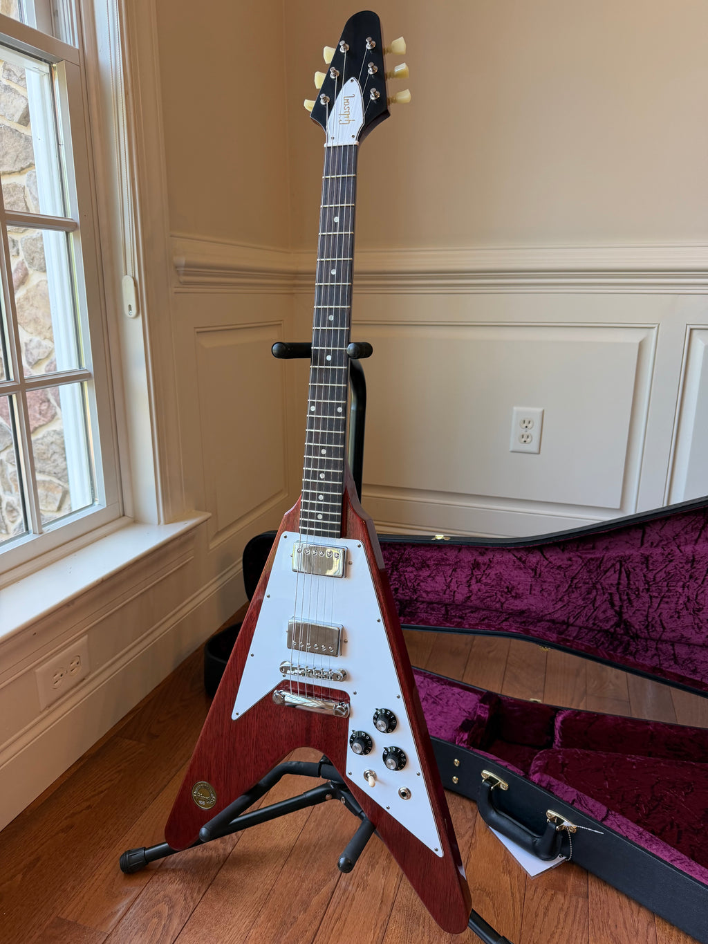 2026 Gibson Custom 1971 Flying V Medallion Reissue VOS - Cherry