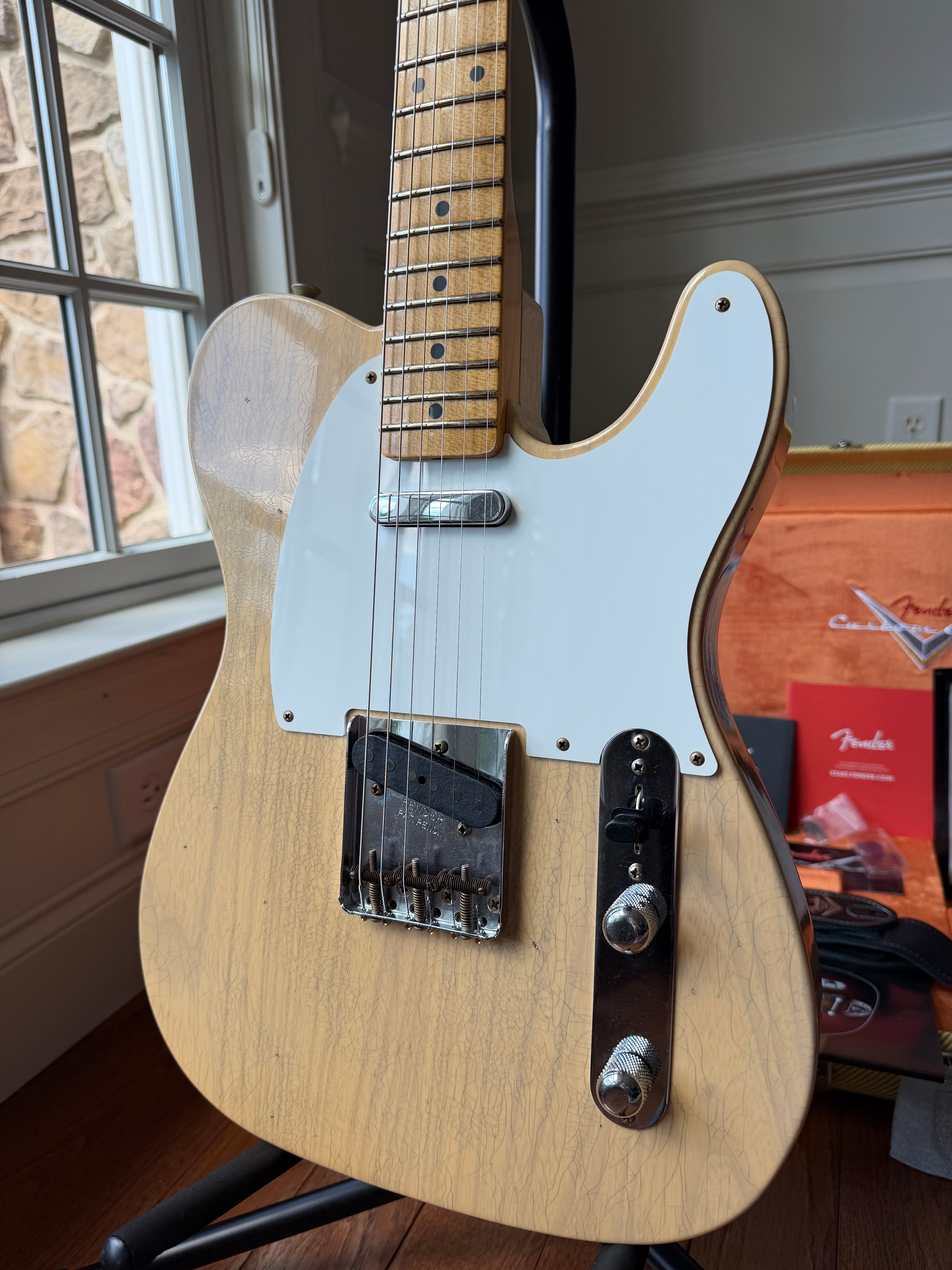 2026 Fender Custom Shop ‘58 Telecaster B6 Top Loader Journeyman - Super Aged Dirty White Blonde