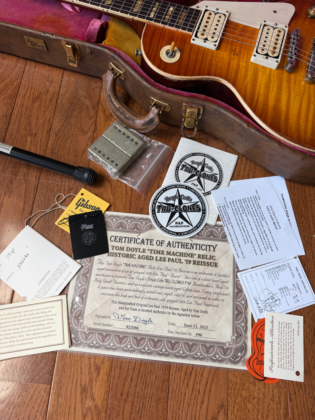 2022 Gibson Custom Shop Tom Doyle “Time Machine” Les Paul ‘59 R9 Historic Aged