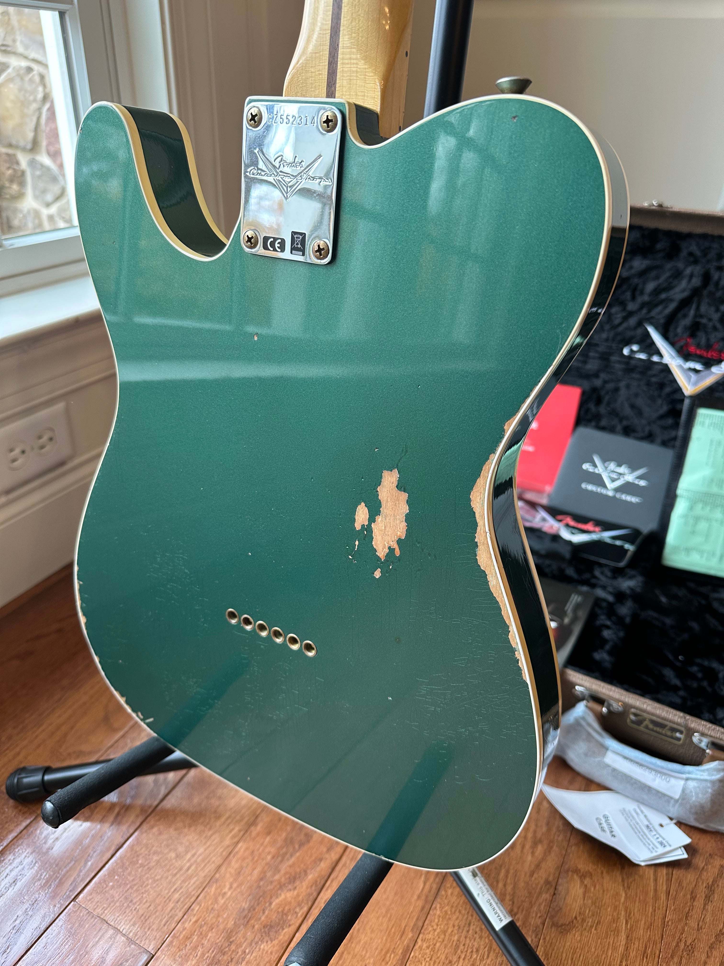 2024 Fender Custom Shop '59 Telecaster Custom Relic - Aged Sherwood Green Metallic - Image 10