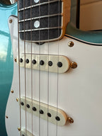 2023 Fender Custom Shop '65 Stratocaster LTD Gold Hardware Neck Binding - Teal Green Metallic - Image 4