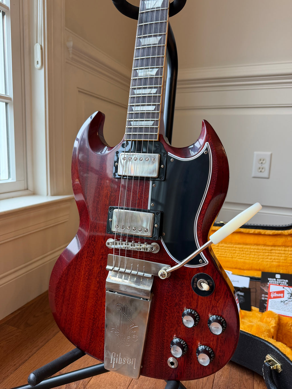 2026 Gibson Custom Shop ‘64 SG Maestro Vibrola VOS - Cherry Red
