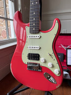 2025 Fender Custom Shop Stratocaster Custom Deluxe W25 Relic HSS - Aged Fiesta Red