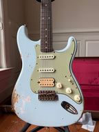 2026 Fender Custom Shop ‘62 Stratocaster 6.6 lbs HSS Heavy Relic - Sonic Blue
