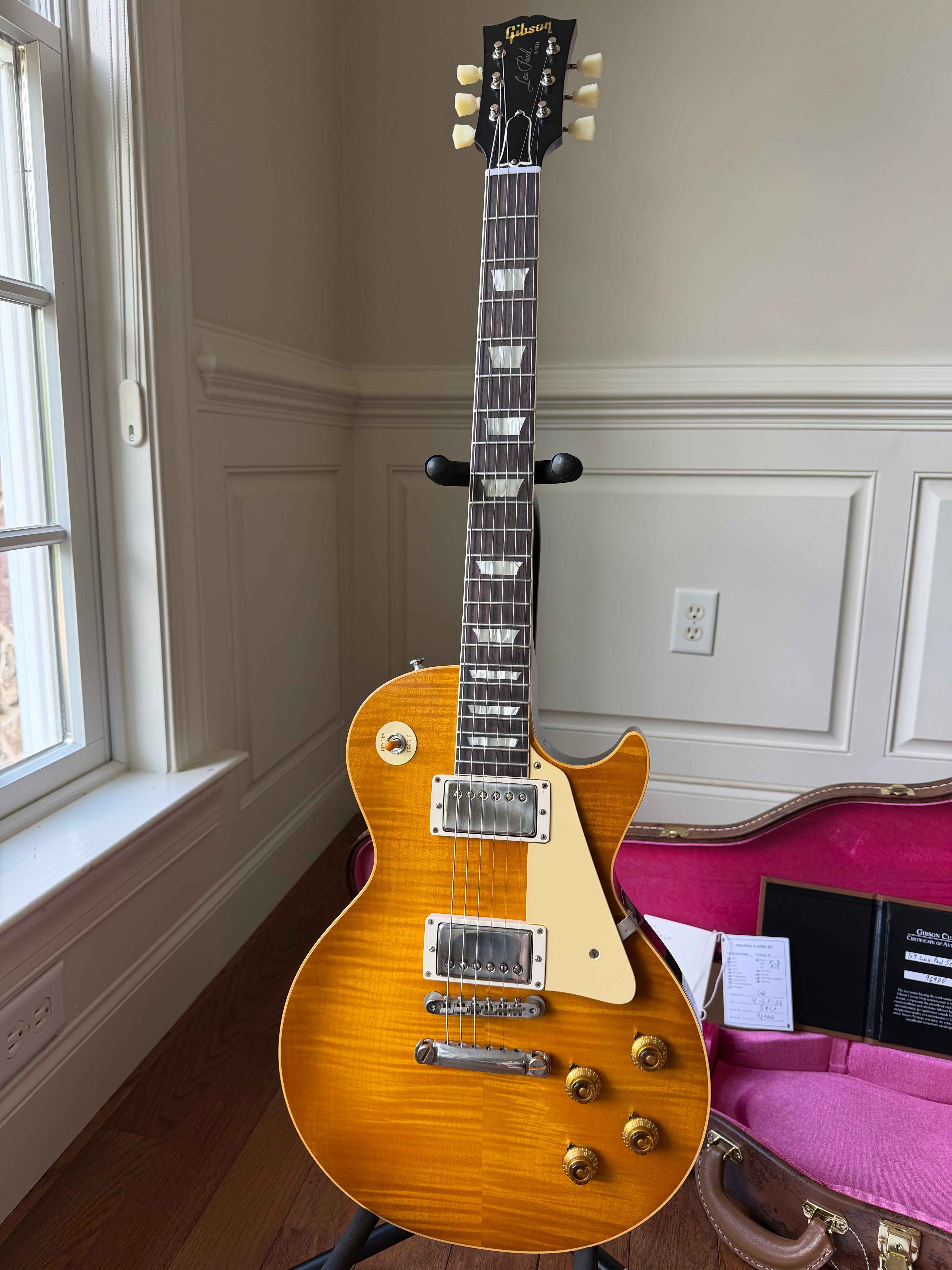 2026 Gibson Custom Shop Les Paul Standard ‘59 Reissue R9 VOS - Dirty Lemon Burst