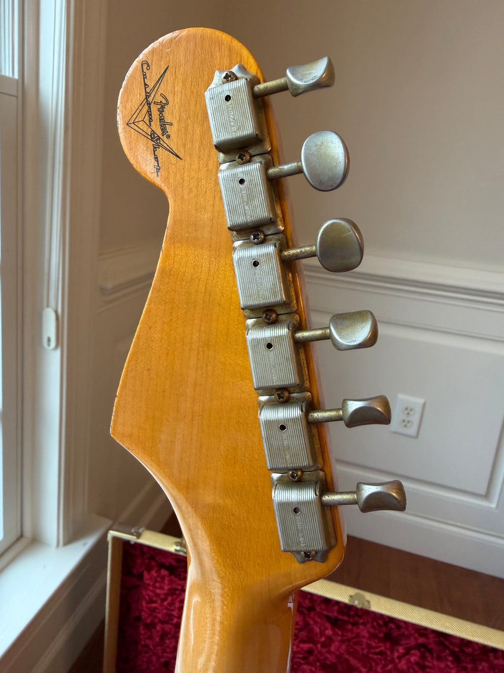 2022 Fender Custom Shop '56 Stratocaster Heavy Relic - Shell Pink Over 2 Color Sunburst - Image 9