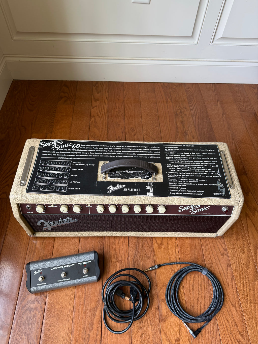Fender Super-Sonic 60 Guitar Amp Head - Blonde