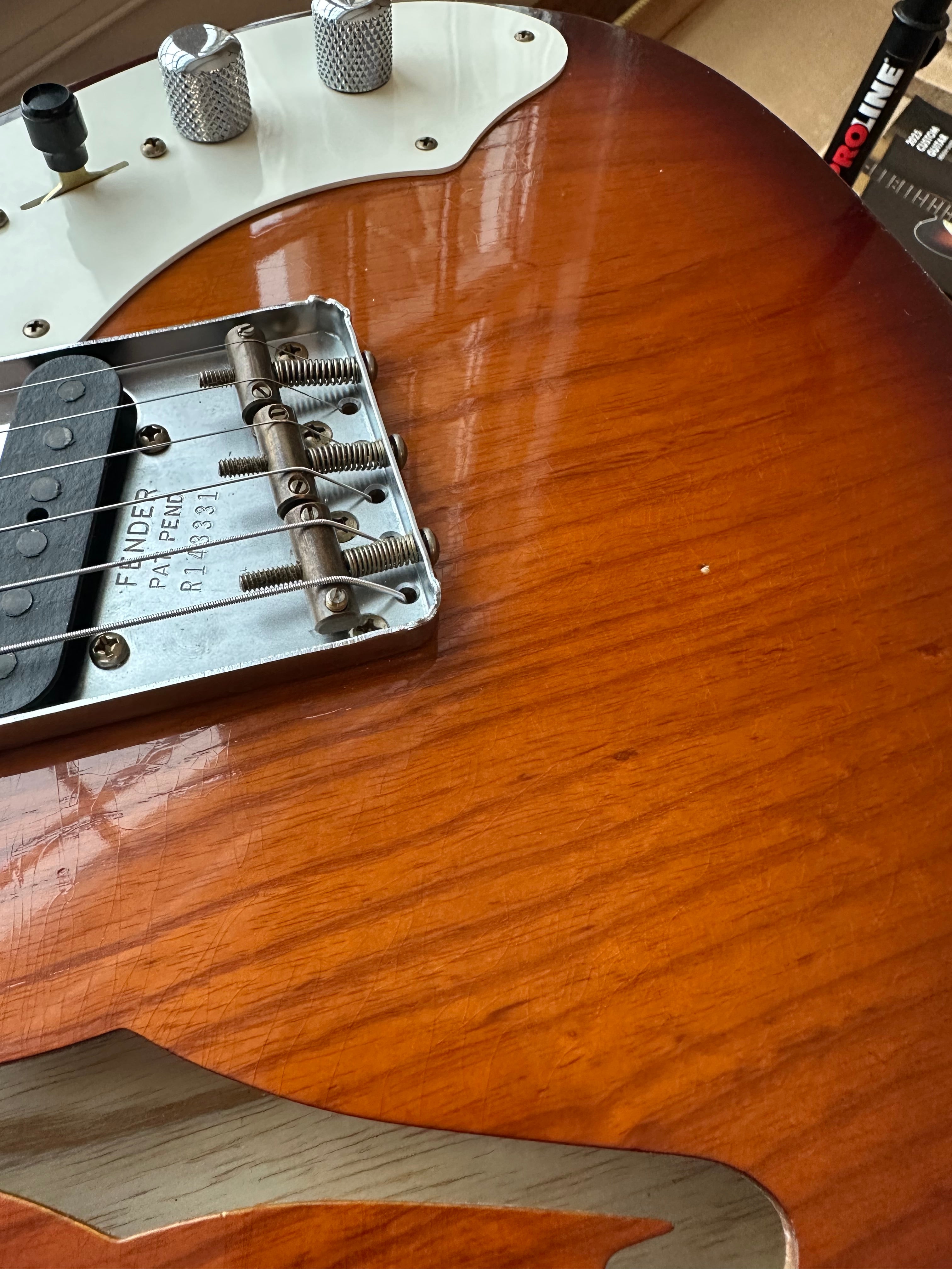 2025 Fender Custom Shop Telecaster Thinline W25 50s Journeyman - Aged Violin Burst - Image 14