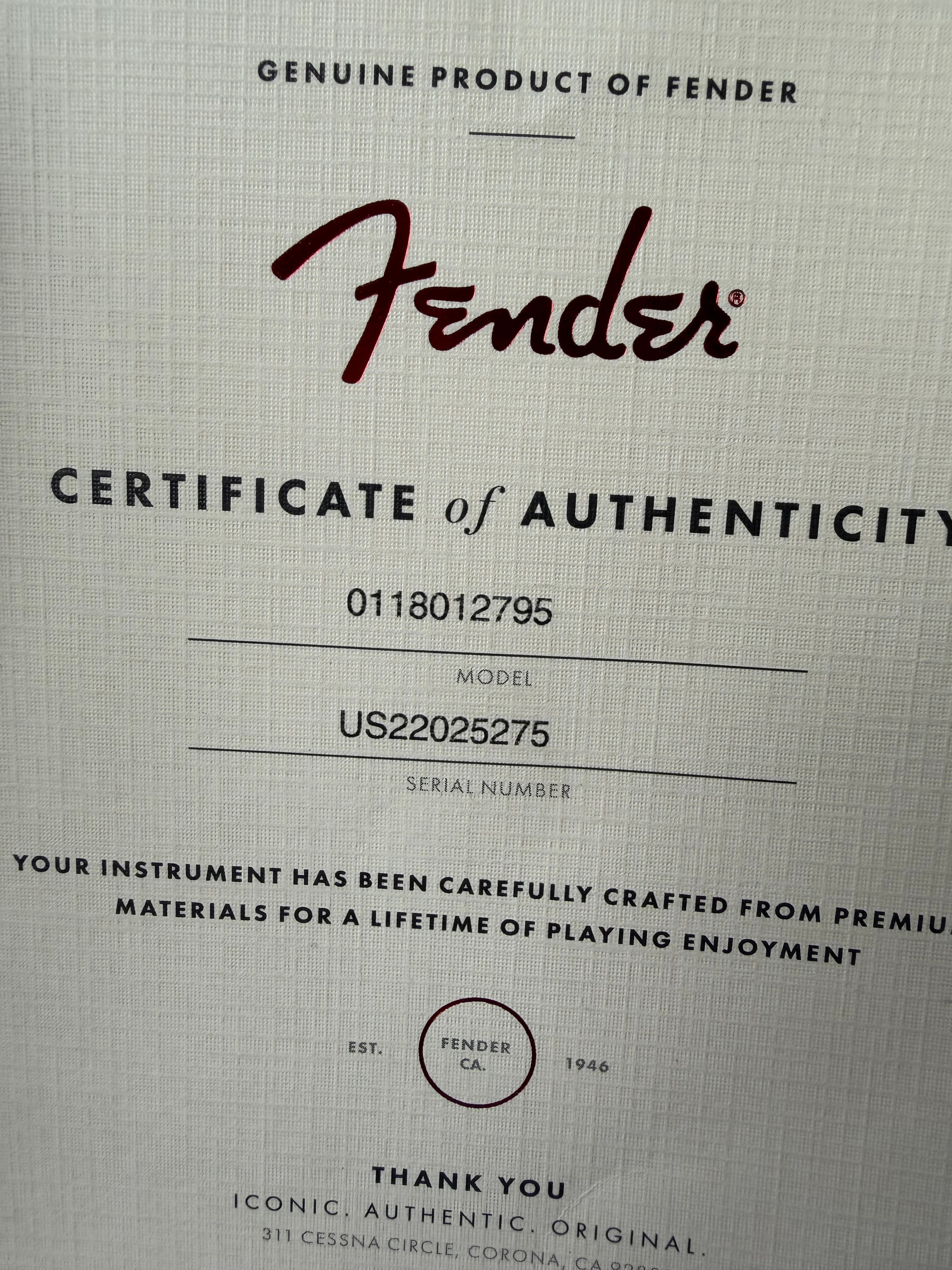 2022 Fender American Ultra Stratocaster Maple Fretboard - Cobra Blue