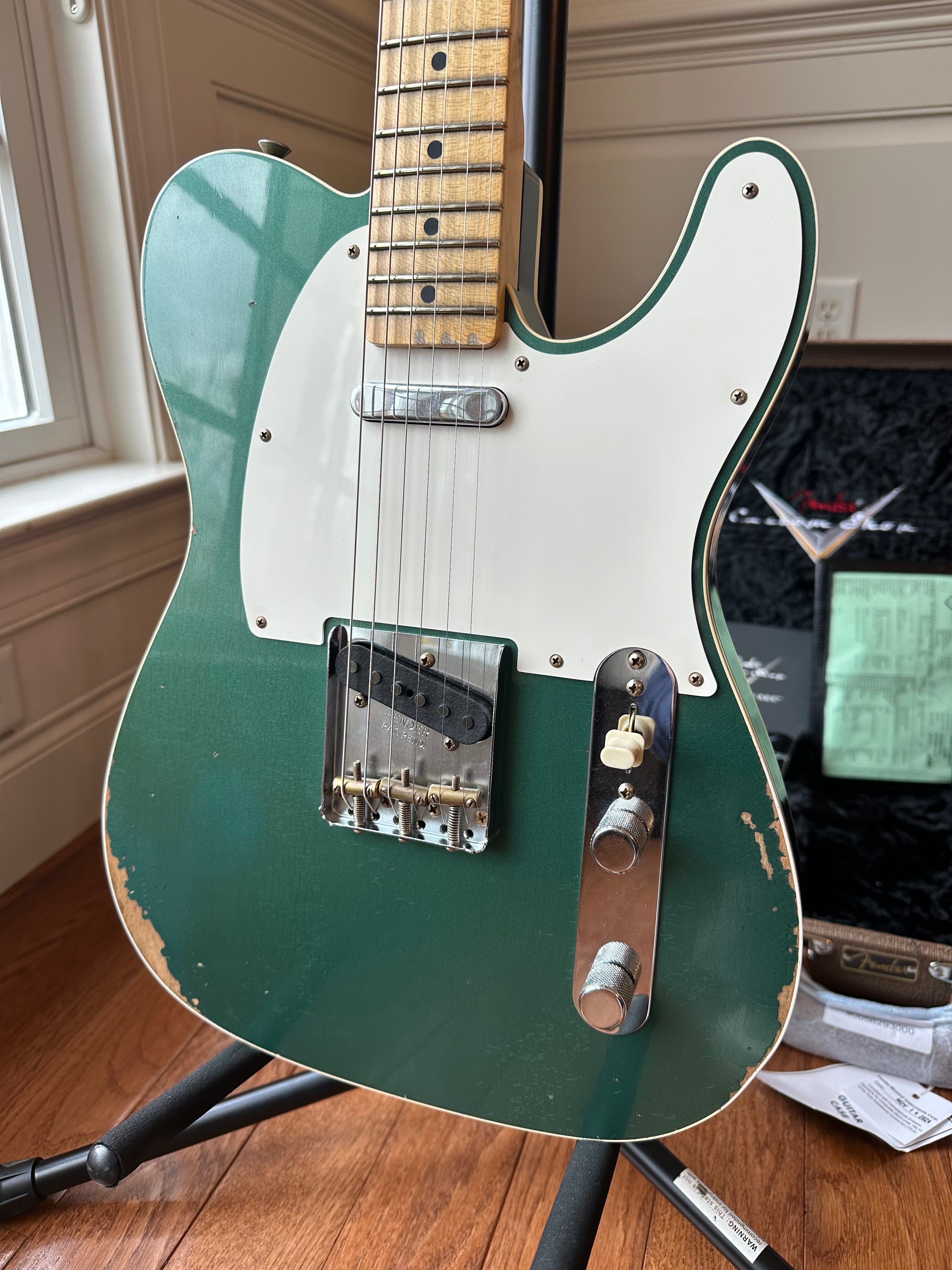 2024 Fender Custom Shop '59 Telecaster Custom Relic - Aged Sherwood Green Metallic - Image 2
