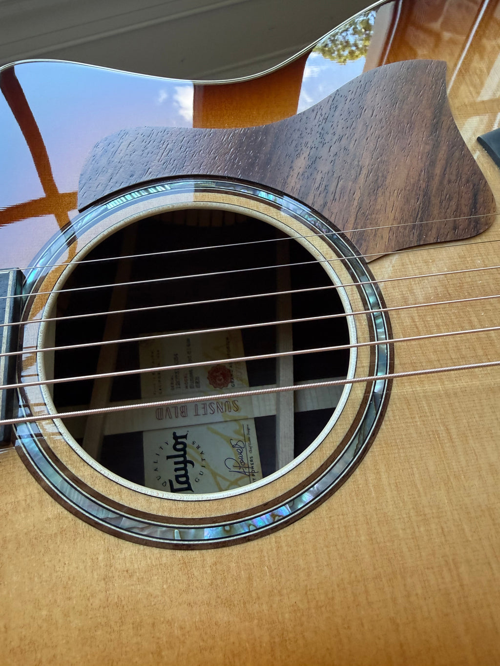 2025 Taylor 814ce Sunset Blvd Grand Auditorium - Sunset Edgeburst