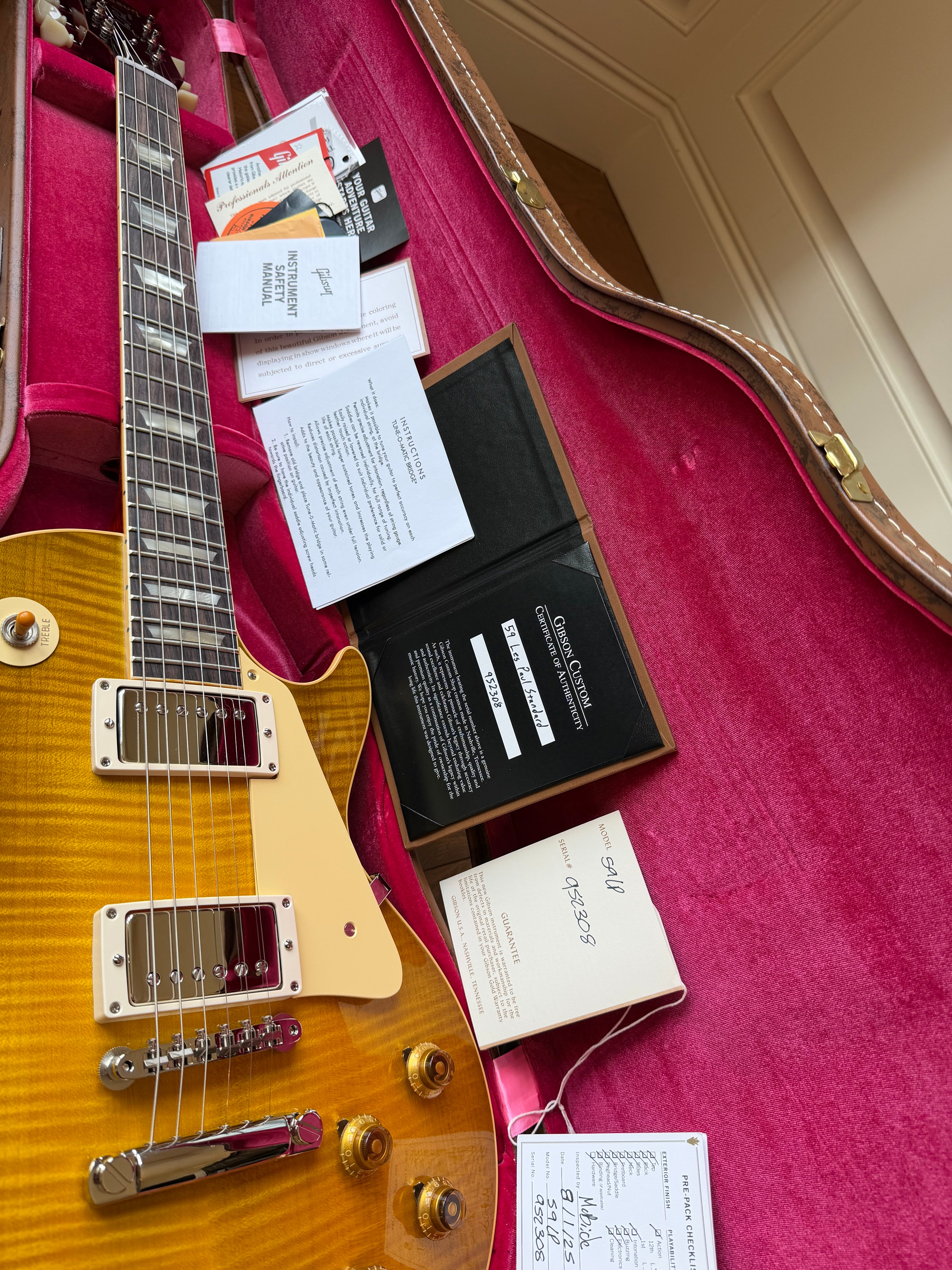 2025 Gibson Custom Shop Les Paul ‘59 Reissue R9 PSL Gloss - Green Lemon Fade Burst