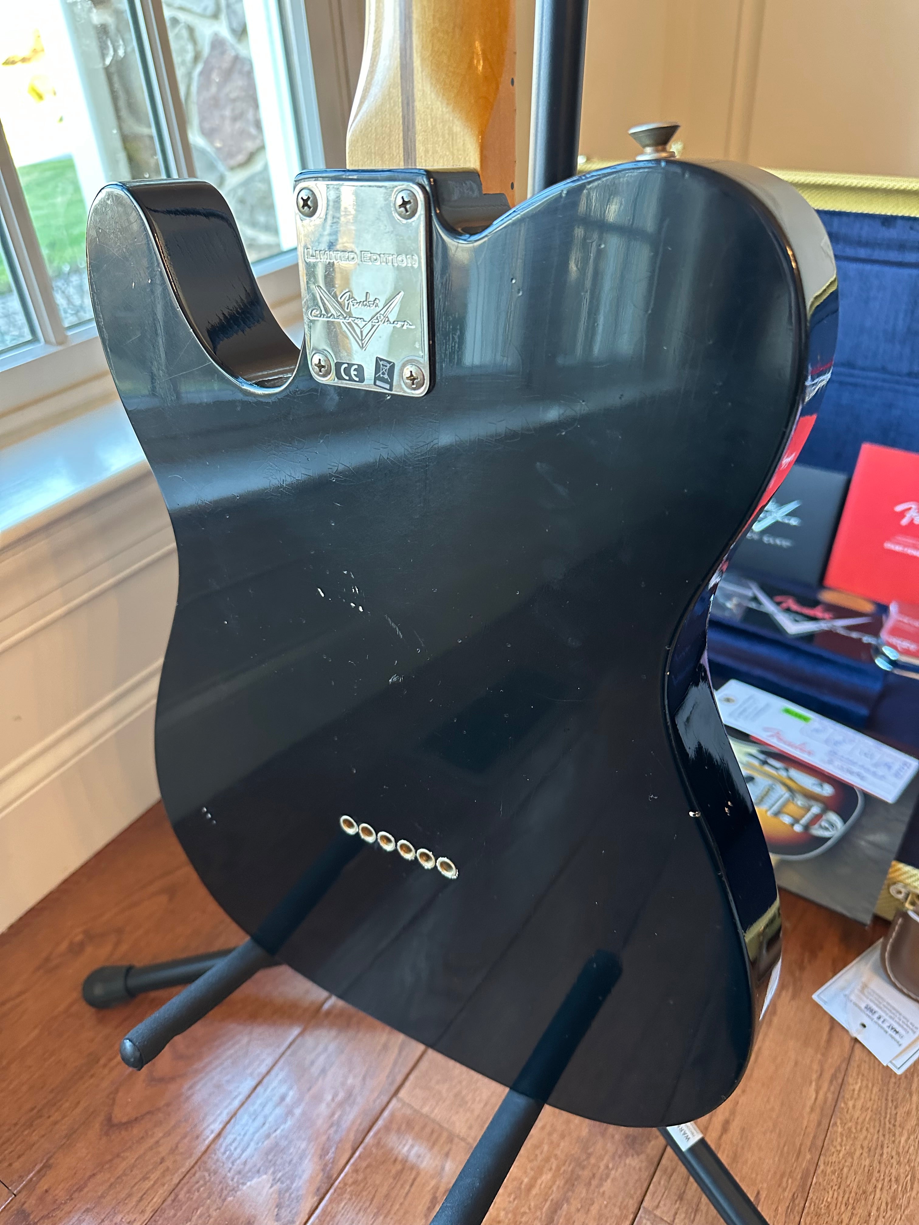 2025 Fender Custom Shop Telecaster Thinline W25-50S Journeyman - Aged Black - Image 11