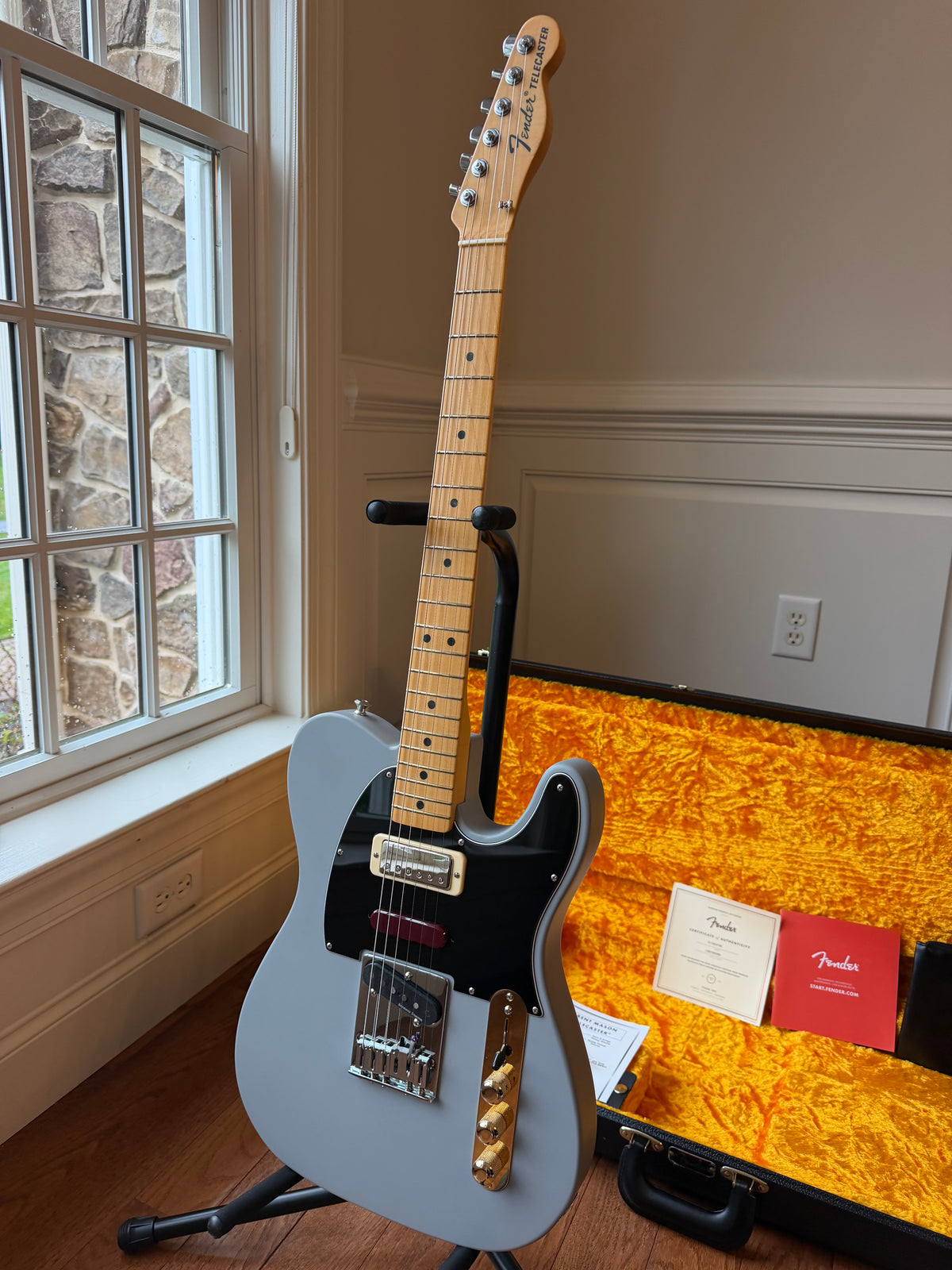 2021 Fender American Telecaster Brent Mason Signature B-Bender - Primer Gray