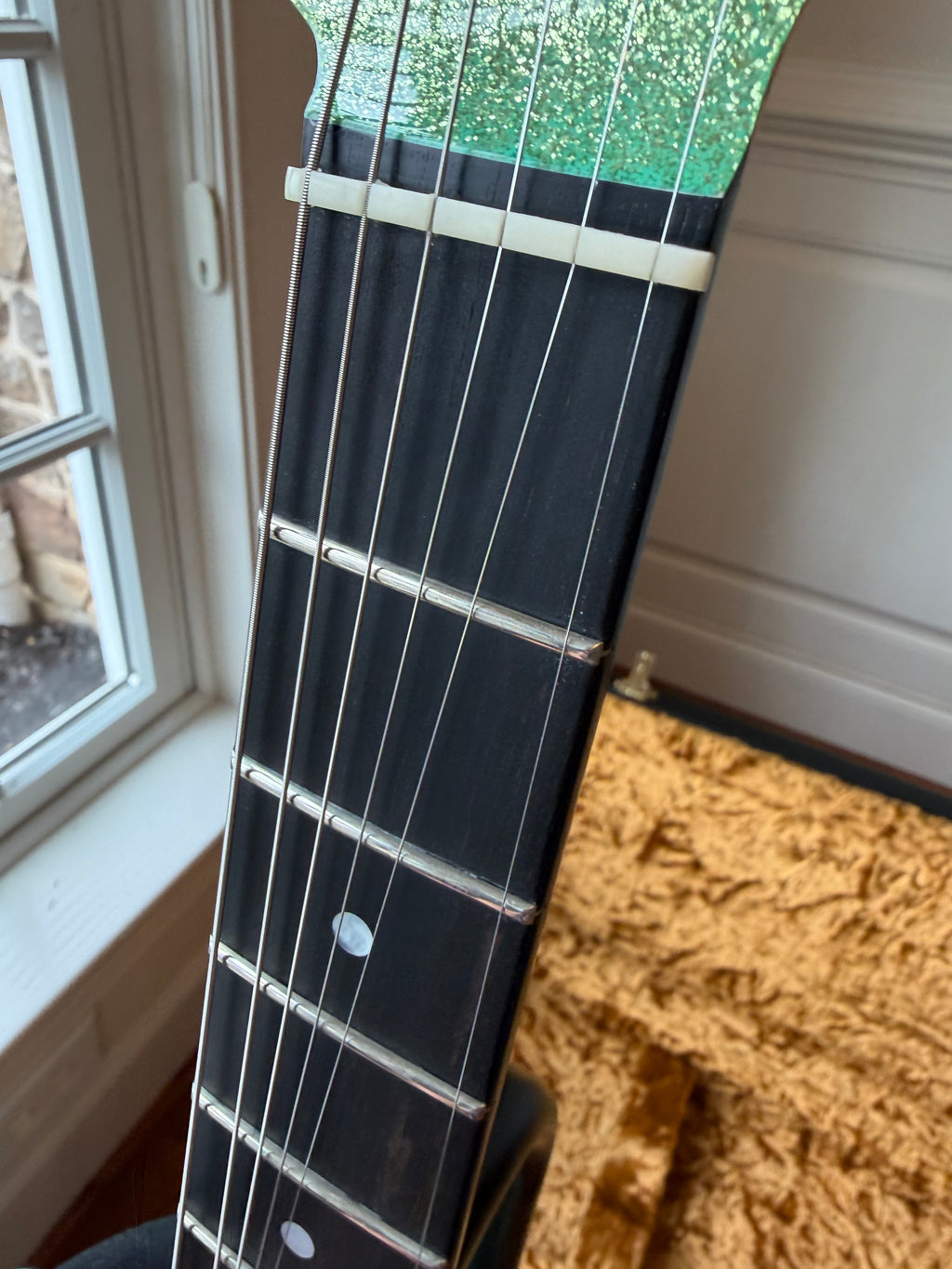 2015 Charvel Custom Shop So Cal - Seafoam Sparkle Nitro Platinum Pink Overspray