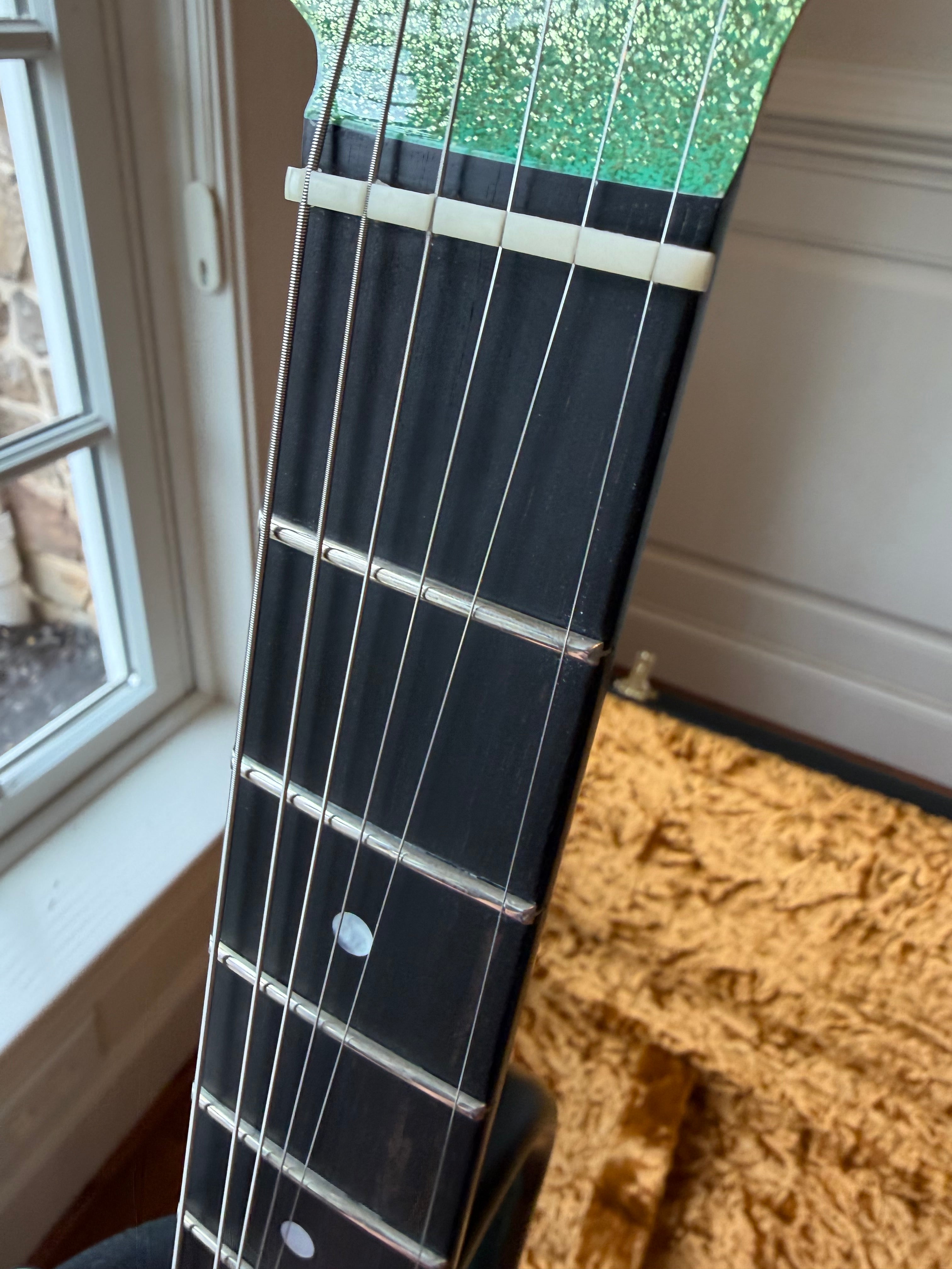 2015 Charvel Custom Shop So Cal - Seafoam Sparkle Nitro Platinum Pink Overspray