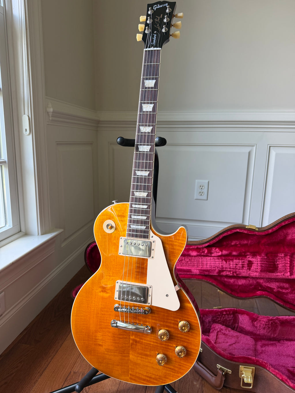2026 Gibson Les Paul Standard 50s Figured Top - Honey Amber