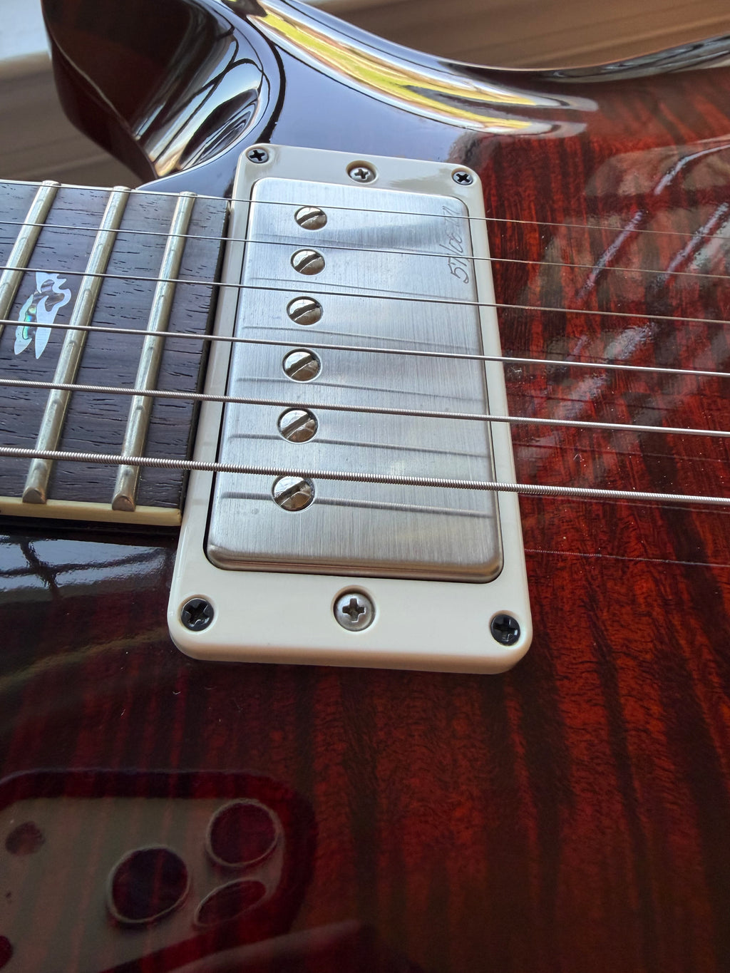 2010 PRS MC-58 McCarty Flame Maple Artist Top - Fire Red Burst