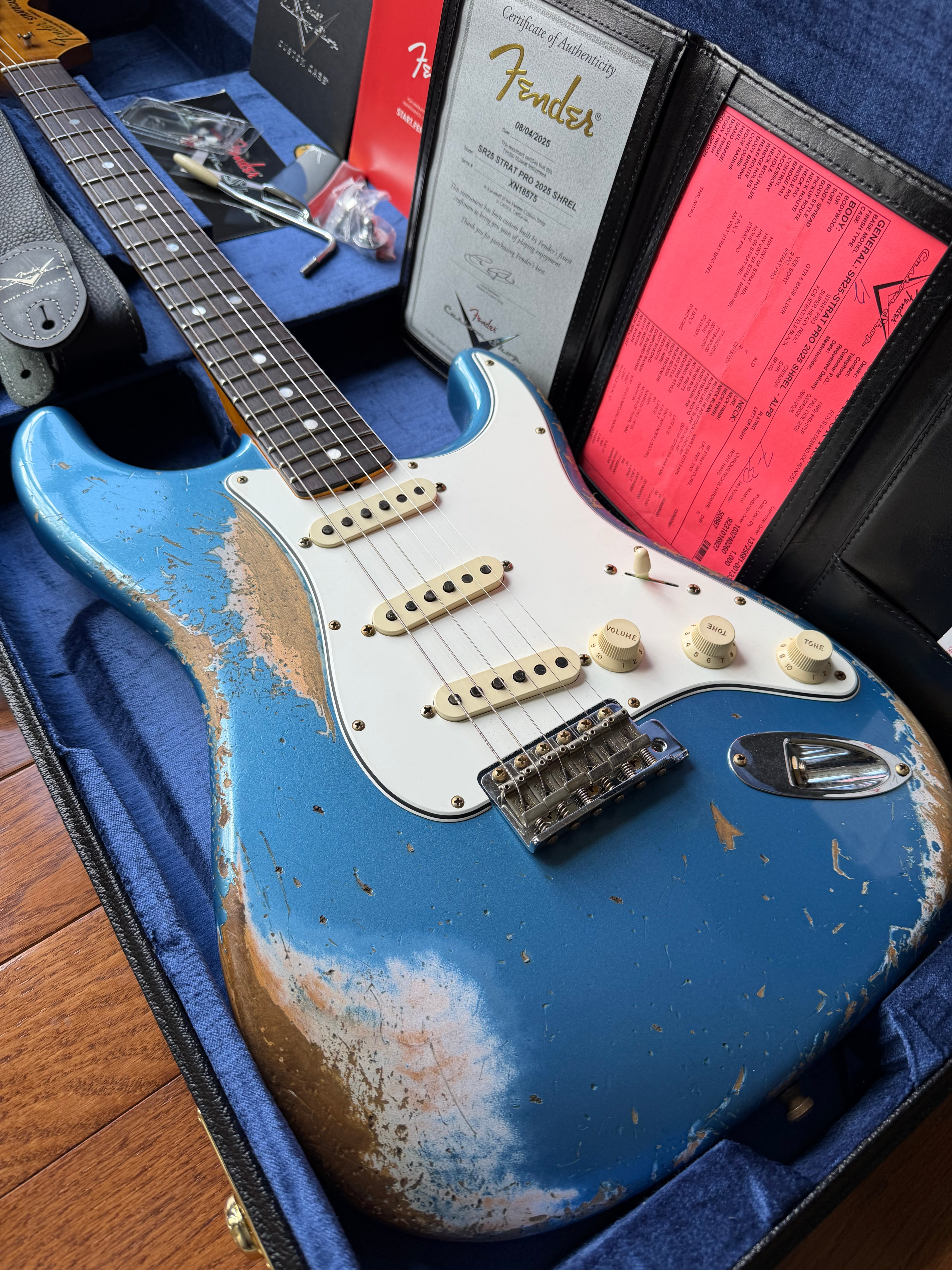 2025 Fender Custom Shop Stratocaster Pro SR25 Super Heavy Relic - Aged Lake Placid Blue