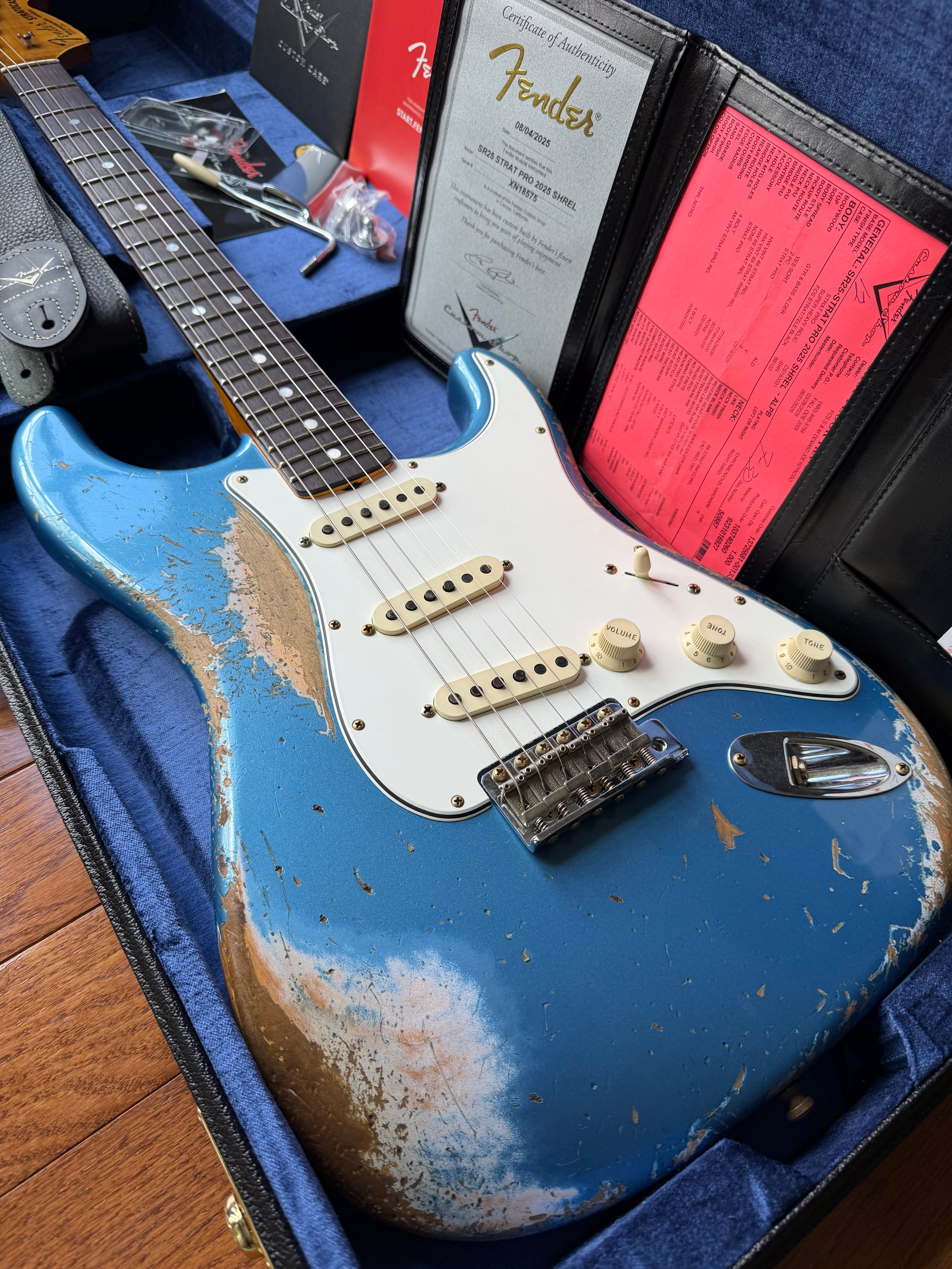 2025 Fender Custom Shop Stratocaster Pro SR25 Super Heavy Relic - Aged Lake Placid Blue