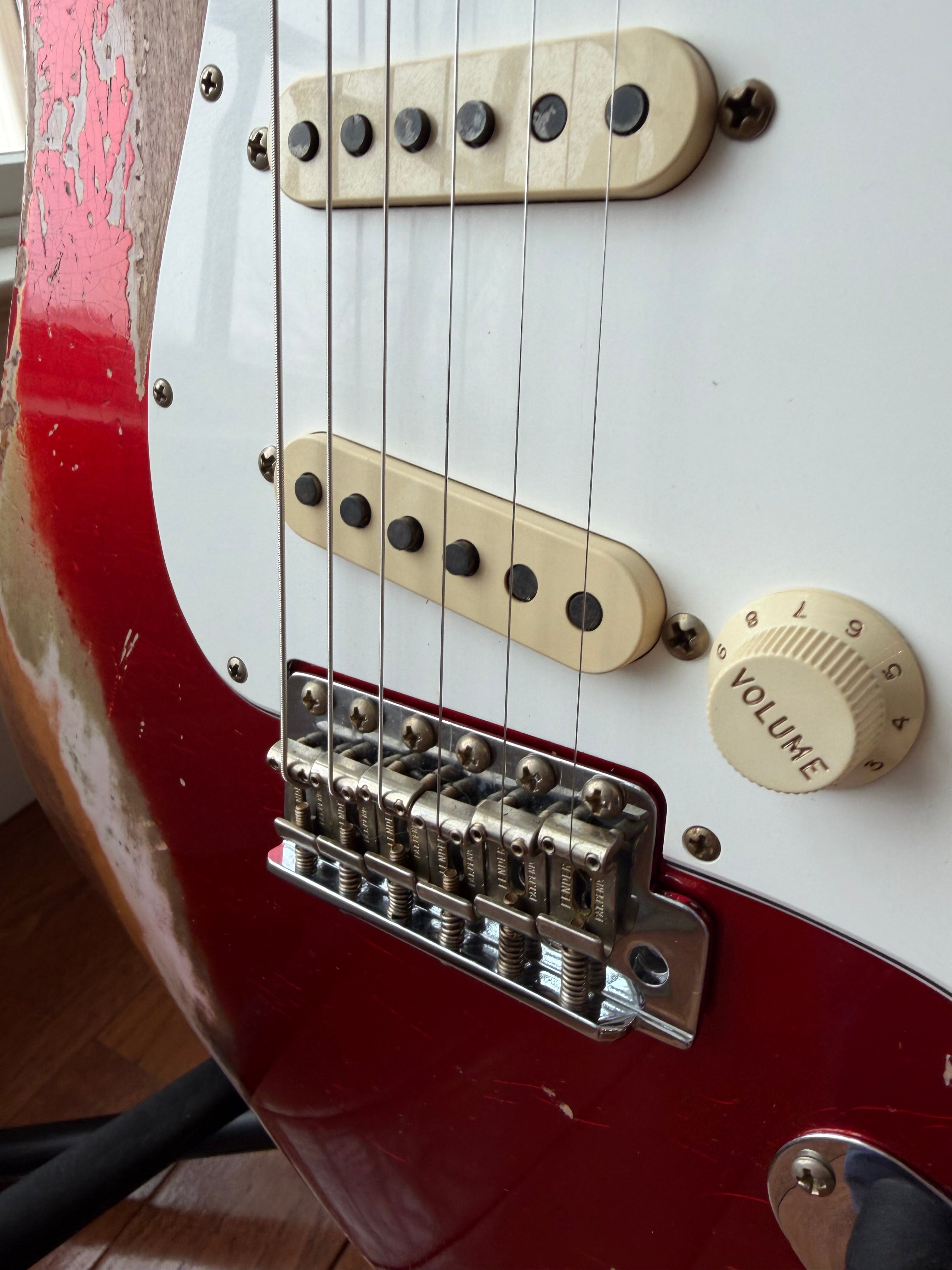 2025 Fender Custom Shop Stratocaster Pro SR25 Super Heavy Relic - Candy Apple Red - Image 5