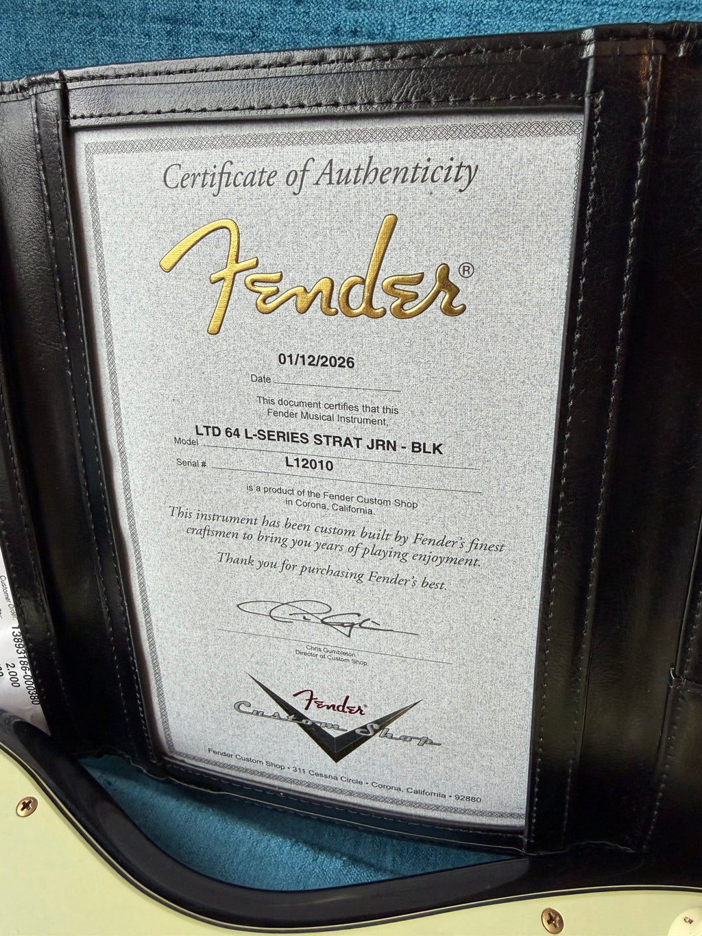 2026 Fender Custom Shop '64 Stratocaster L-Series Journeyman - Black - Image 21