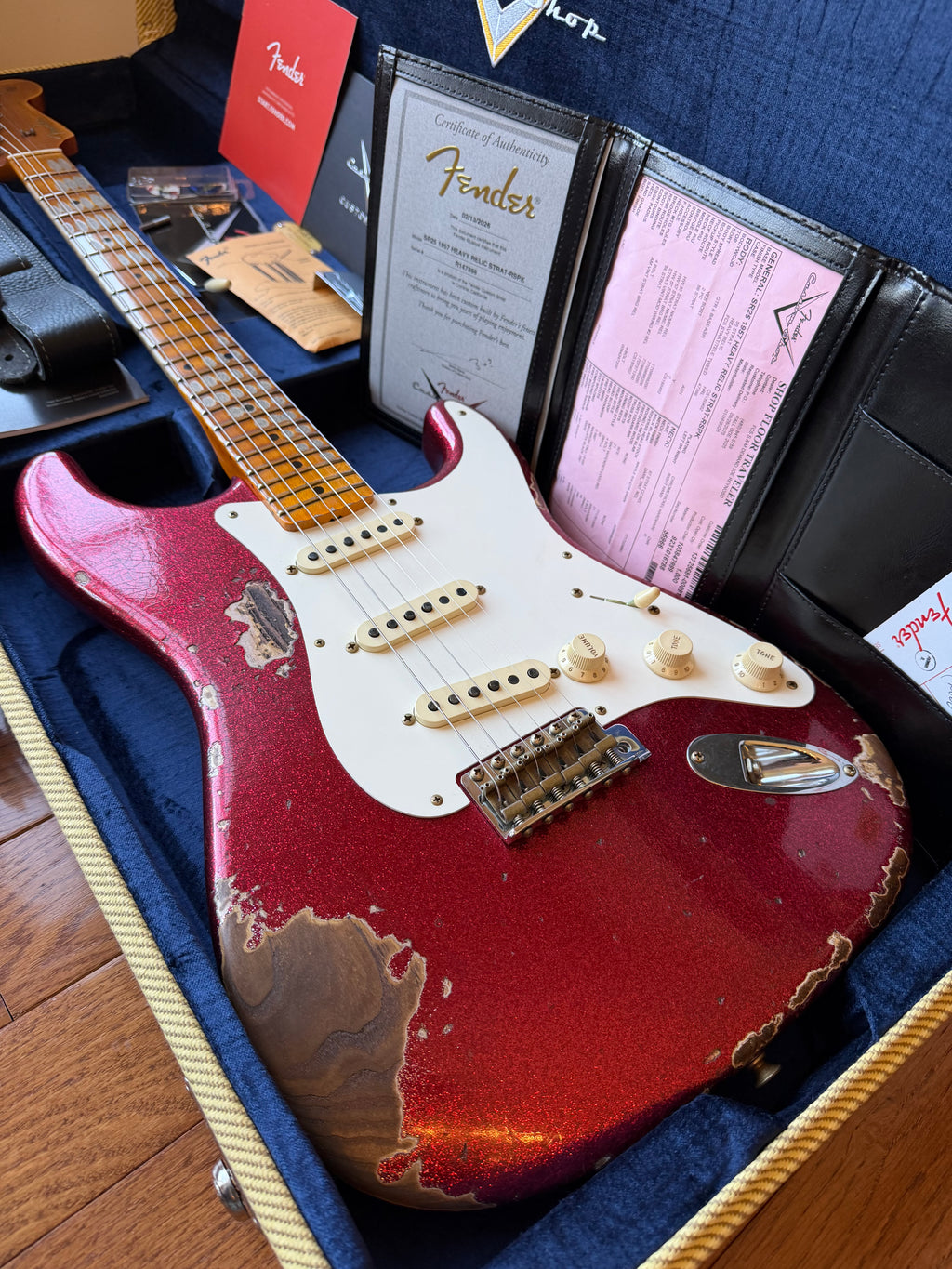 2026 Fender Custom Shop ‘57 Stratocaster SR25 Heavy Relic - Red Sparkle