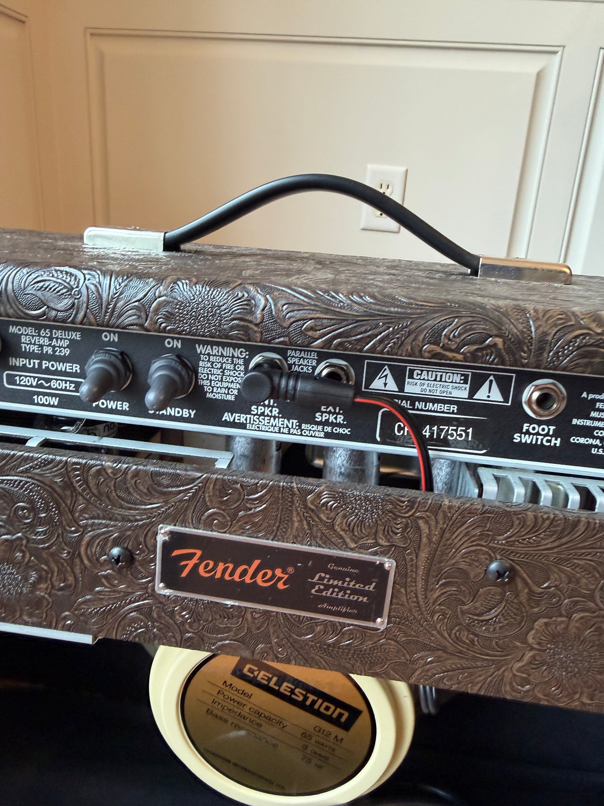 Fender '65 Deluxe Reverb FSR Western CB w/Celestion Creamback G12M