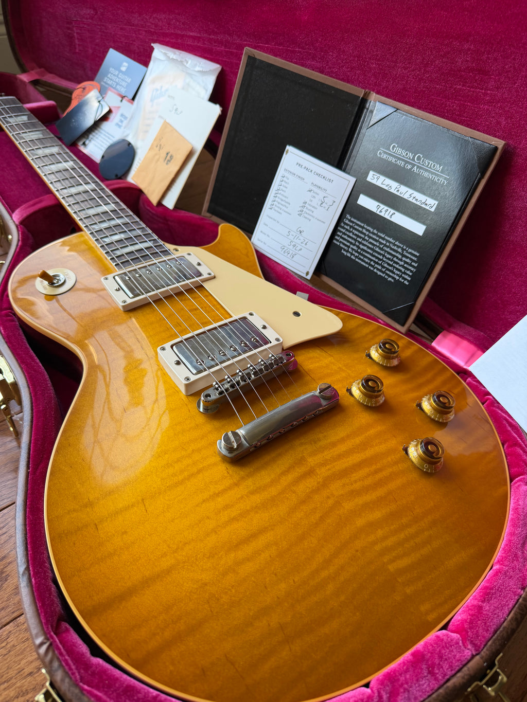 2026 Gibson Custom Shop Les Paul Standard ‘59 Reissue R9 VOS 8.4 lbs - Dirty Lemon Burst