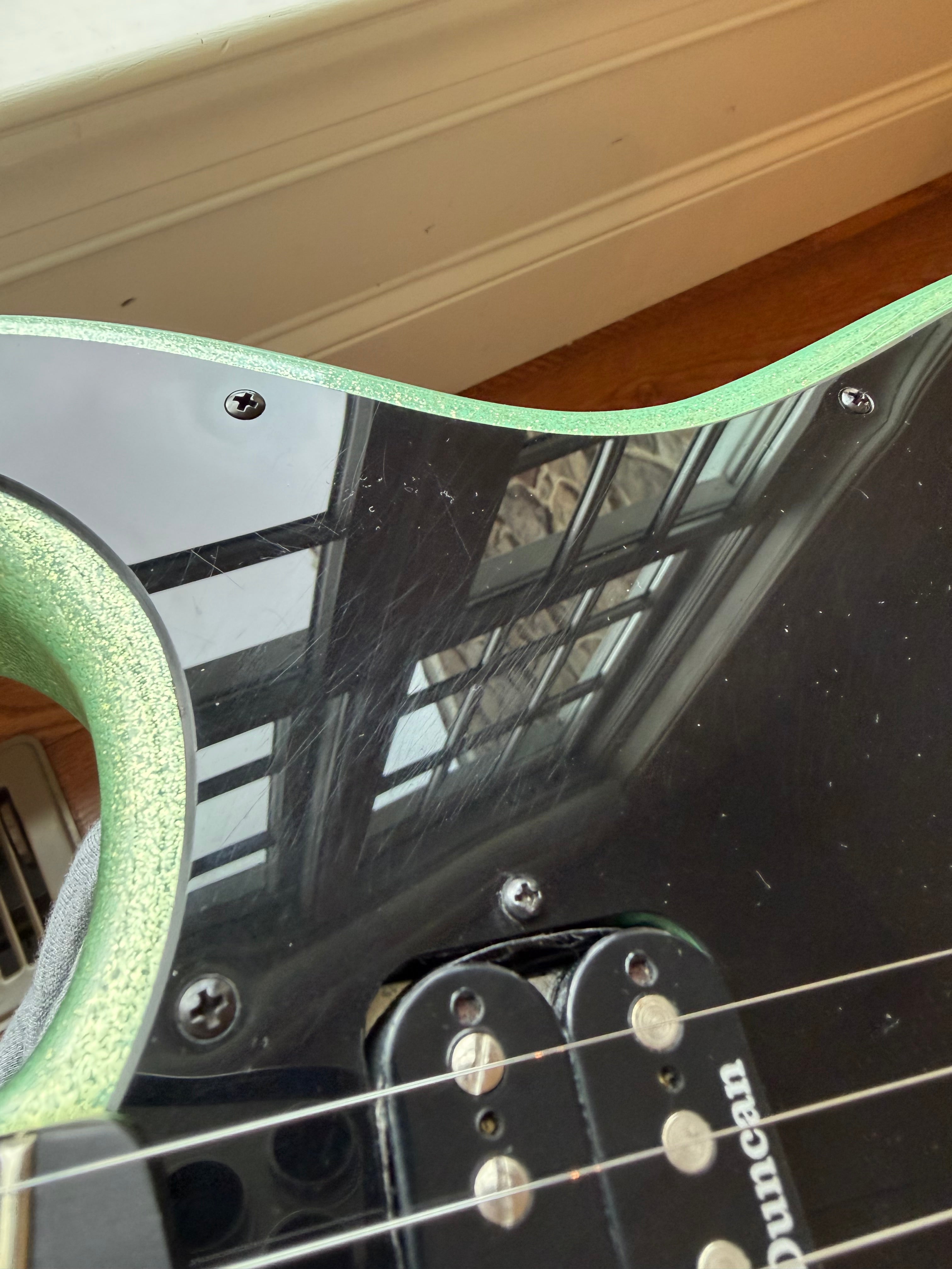 2015 Charvel Custom Shop So Cal - Seafoam Sparkle Nitro Platinum Pink Overspray