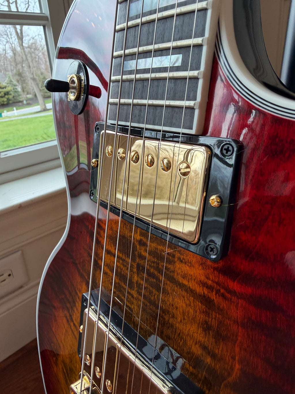 2026 Gibson Les Paul Axcess Custom Figured Top - Bengal Burst