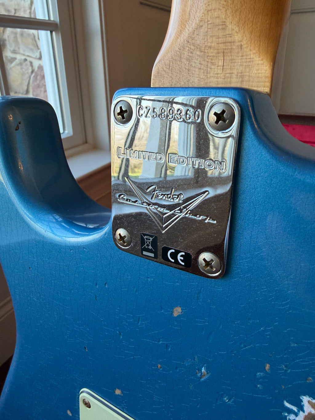 2025 Fender Custom Shop '60 Stratocaster LR25 Relic Limited Edition Matching Headstock - Aged Lake Placid Blue - Image 11